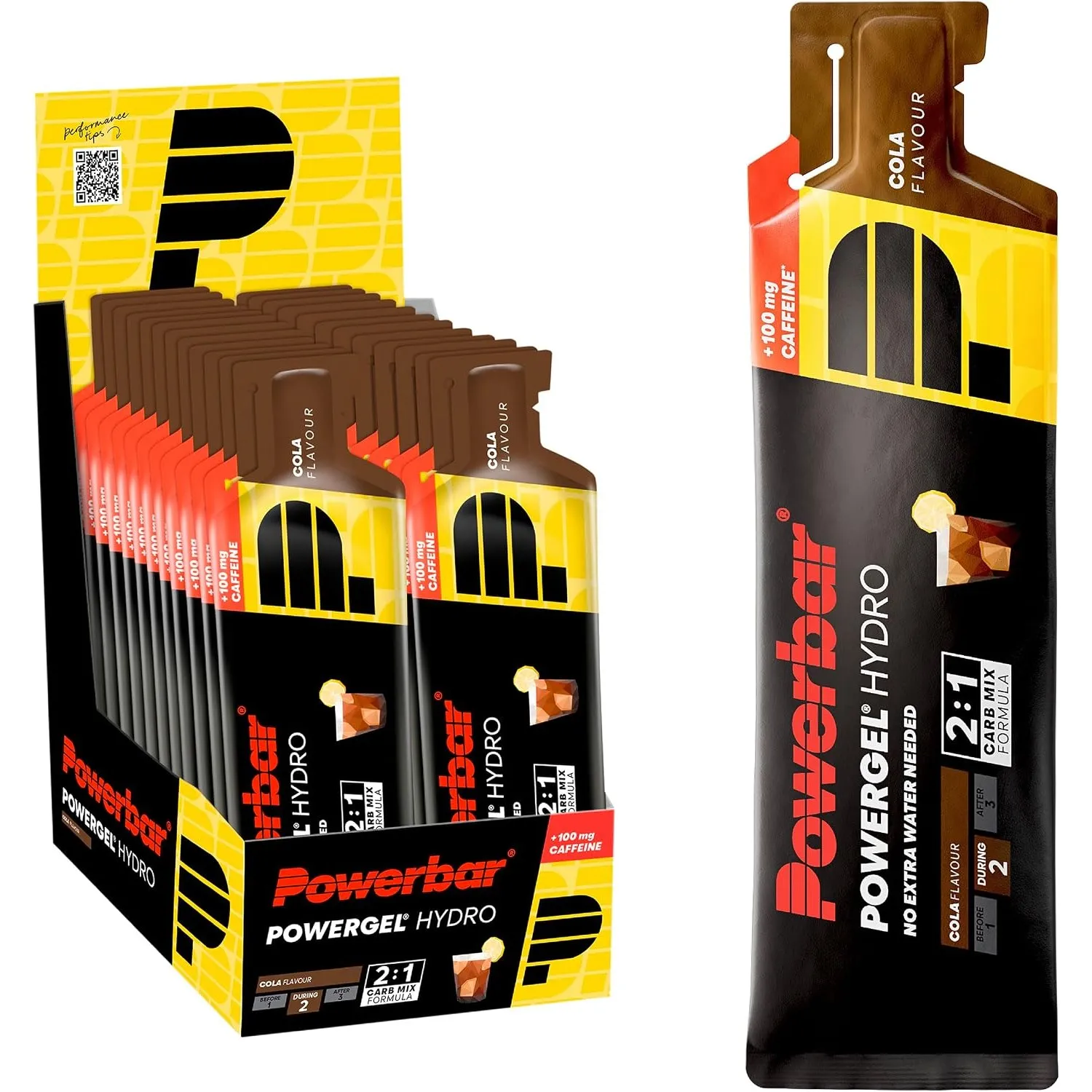 Powerbar PowerGel Hydro (24x67ml) Cola (with caffeine) - Energie & Ausdauer - Energie-Gel