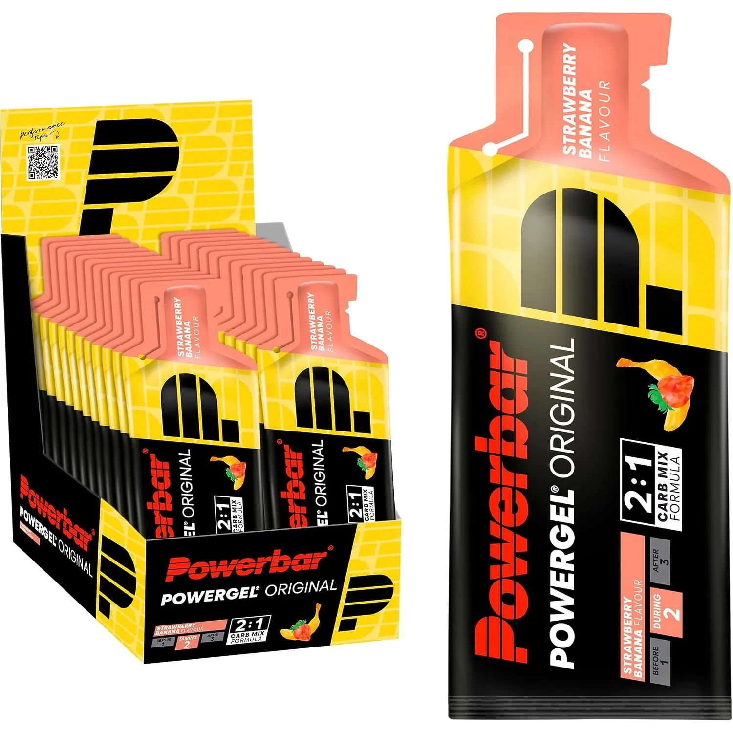 Powerbar PowerGel (24x41g) Strawberry Banana - Energie & Ausdauer - Energie-Gel