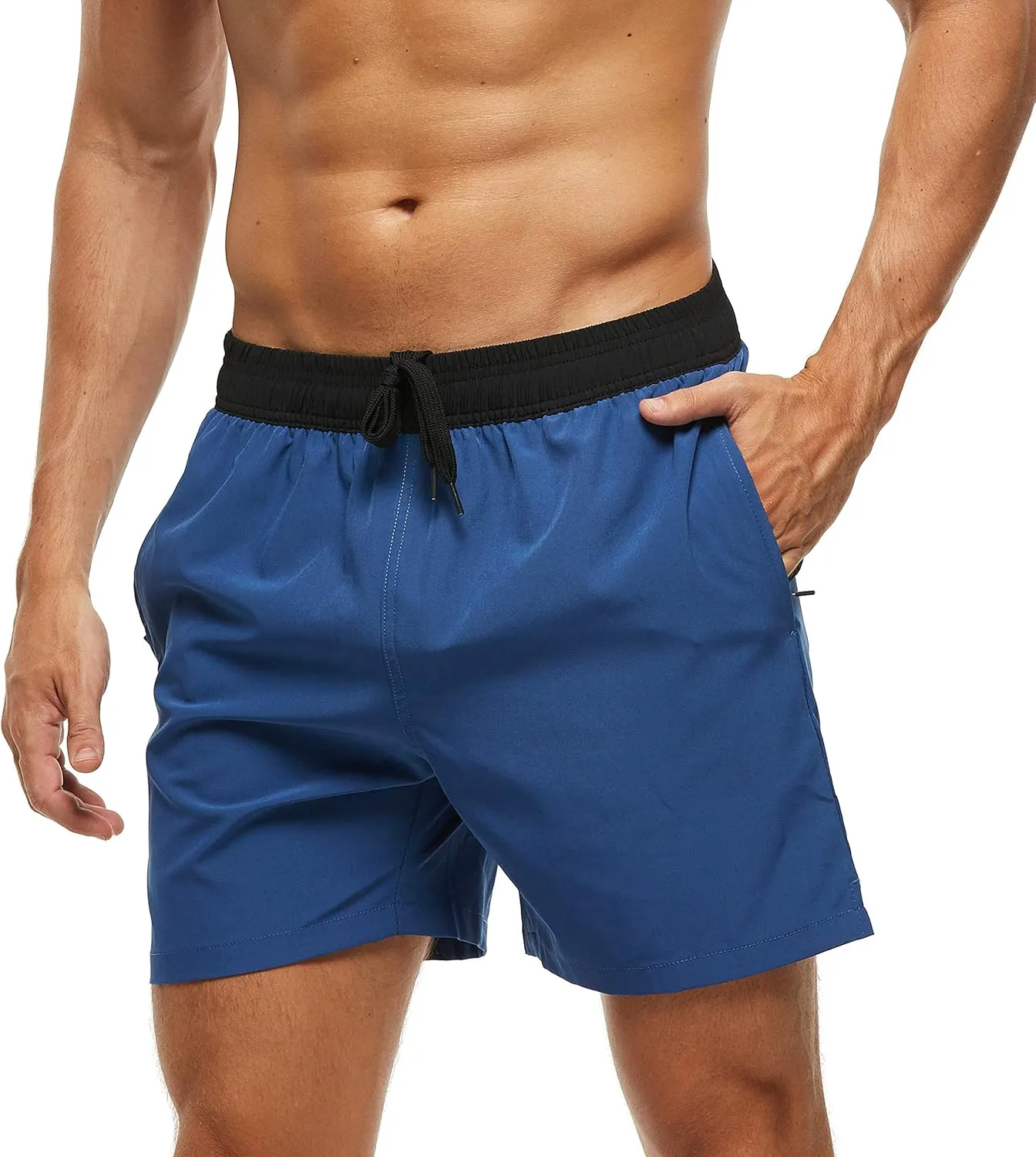 Arcweg Swimming Trunks for Men with Zip Pocket, Breathable, Water-Repellent, Swimming Shorts, Men's Training Shorts, El…