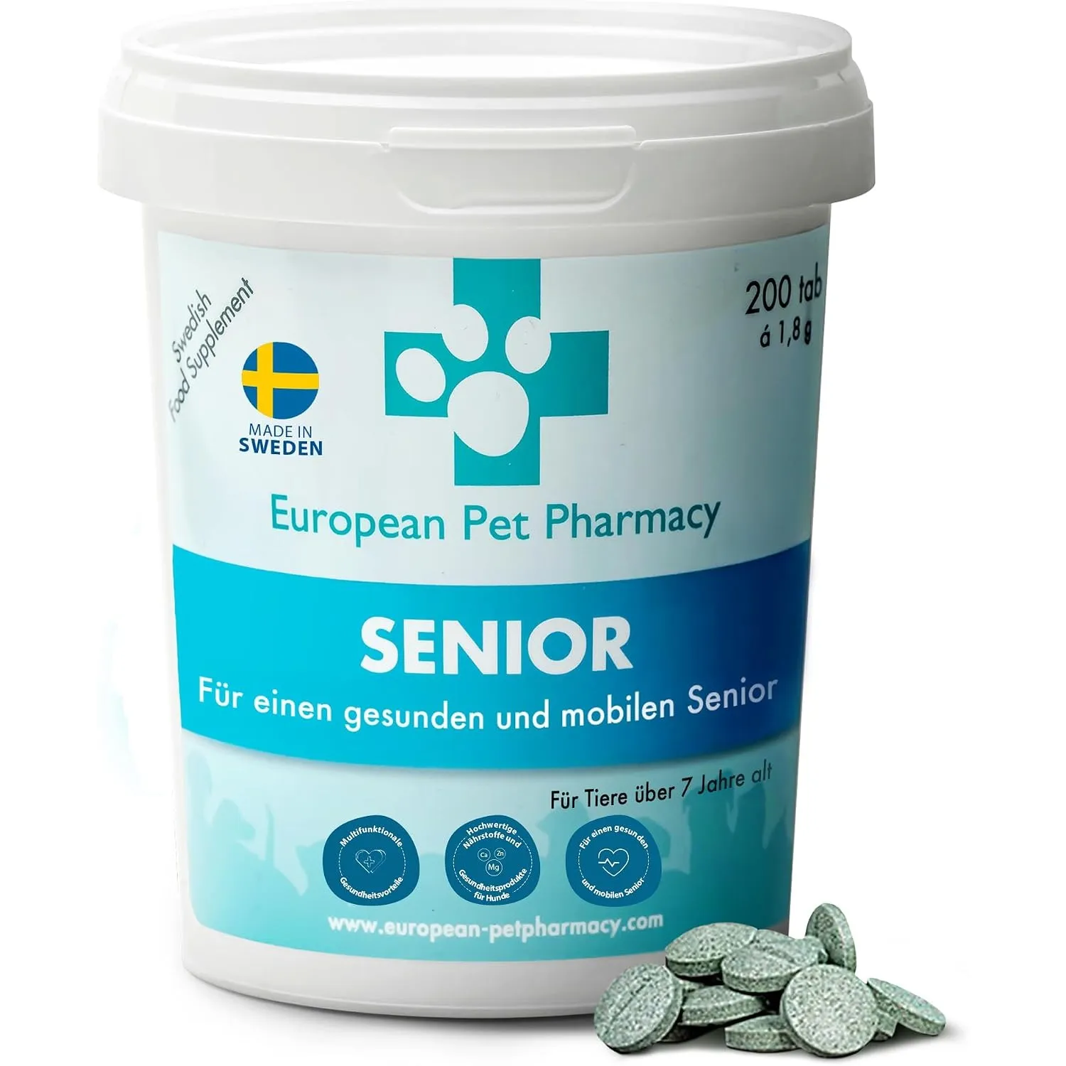 European Pet Pharmacy Senior Joint Care Hund Nahrungsergänzungsmittel Hund für Senioren – Glucosamine Chondroitin - Joi…