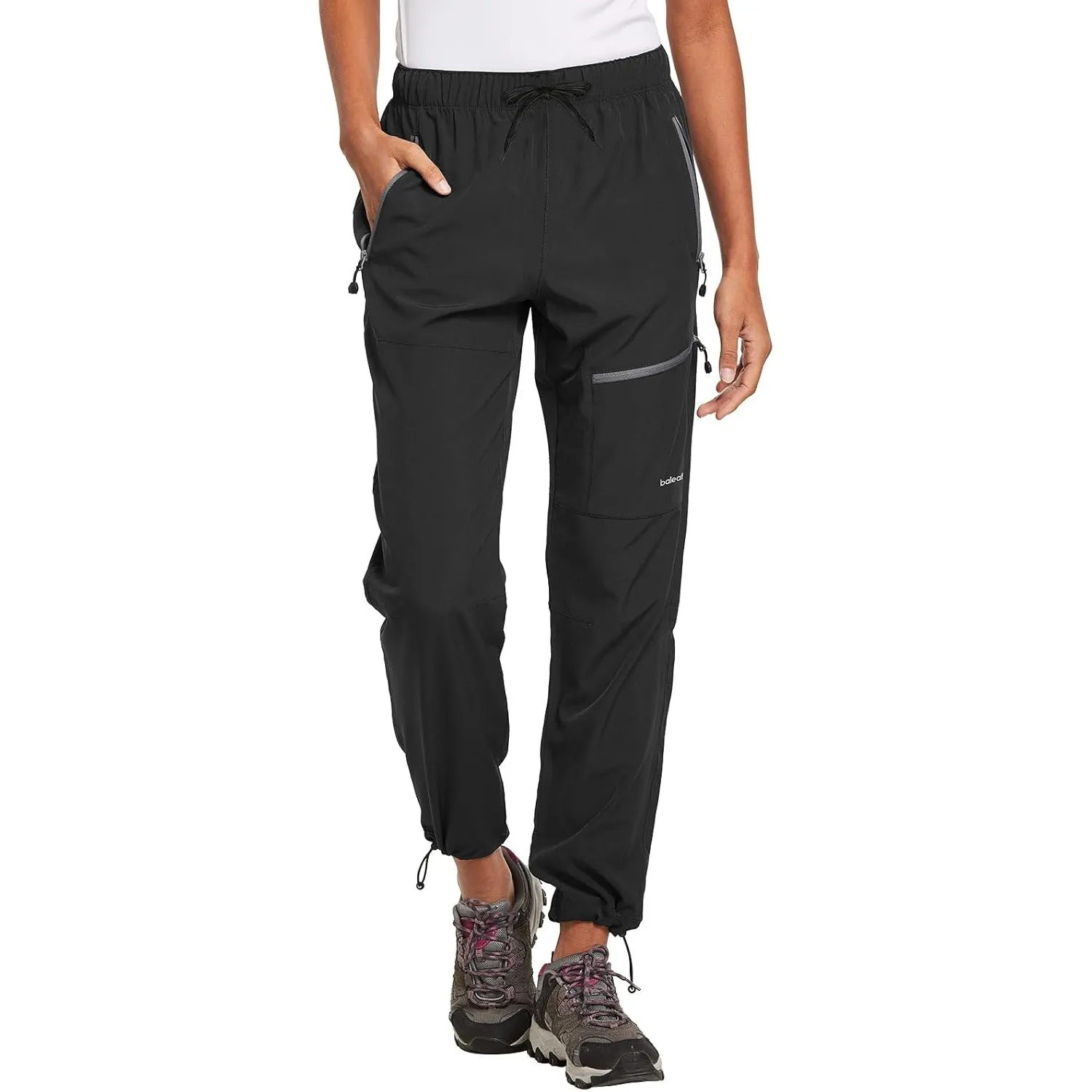baleaf Damen Outdoorhose Wanderhose Wasserdicht Schnelltrocknend Leicht Trekkinghose Capris UV Schutz UPF 50 Funktionsh…