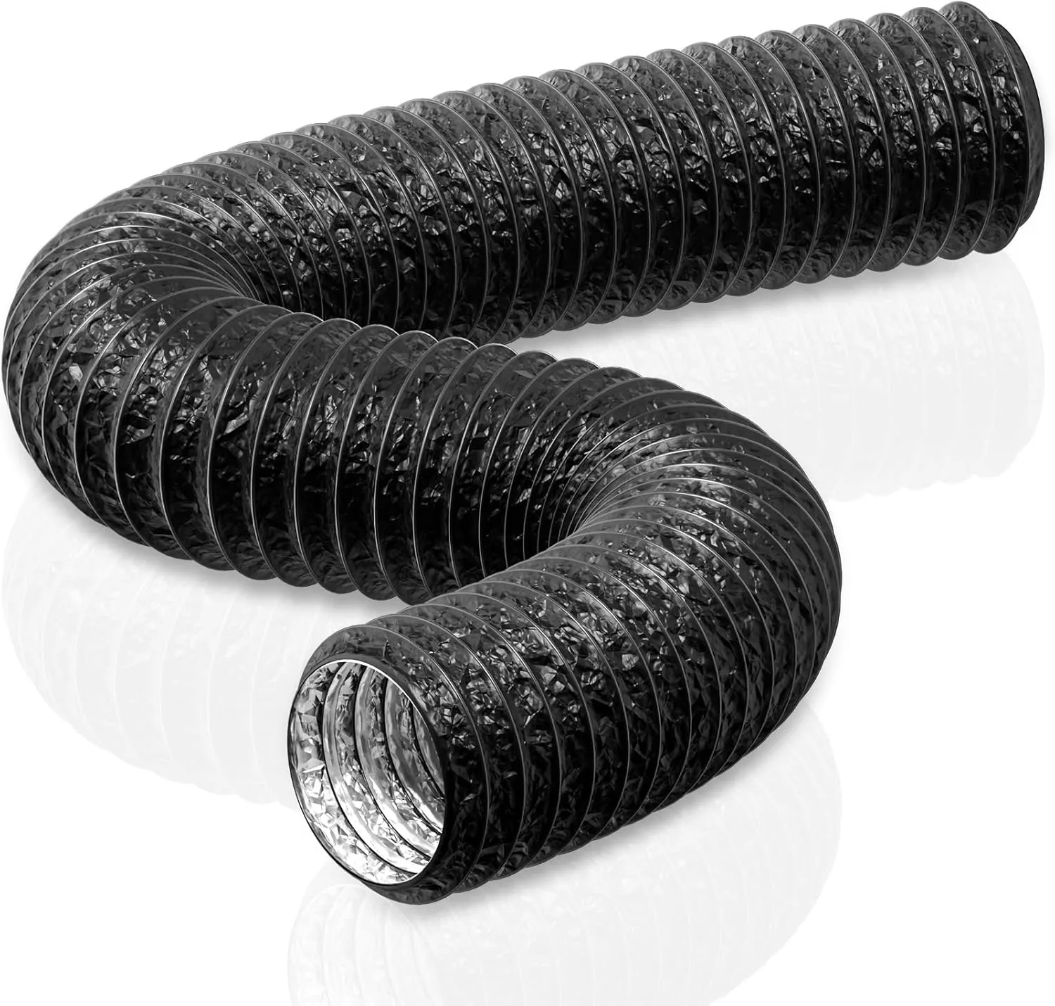 HG Power Flexible Ventilation Hose 150 mm PET PVC Hose with Aluminium Insulation in Professional-Quality Sound-Damped H…