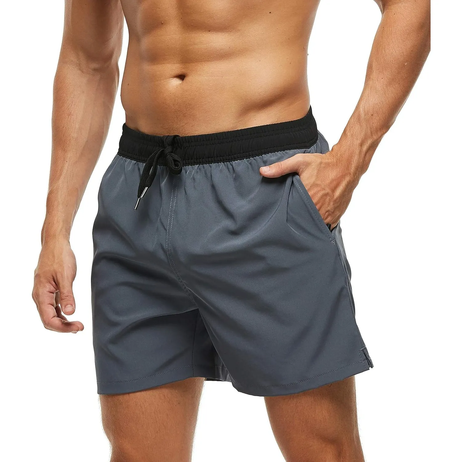 Arcweg Badehose für Herren mit Reißverschlusstasche Atmungsaktiv Wasserabweisend Badeshorts Männer Trainingsshorts Elas…