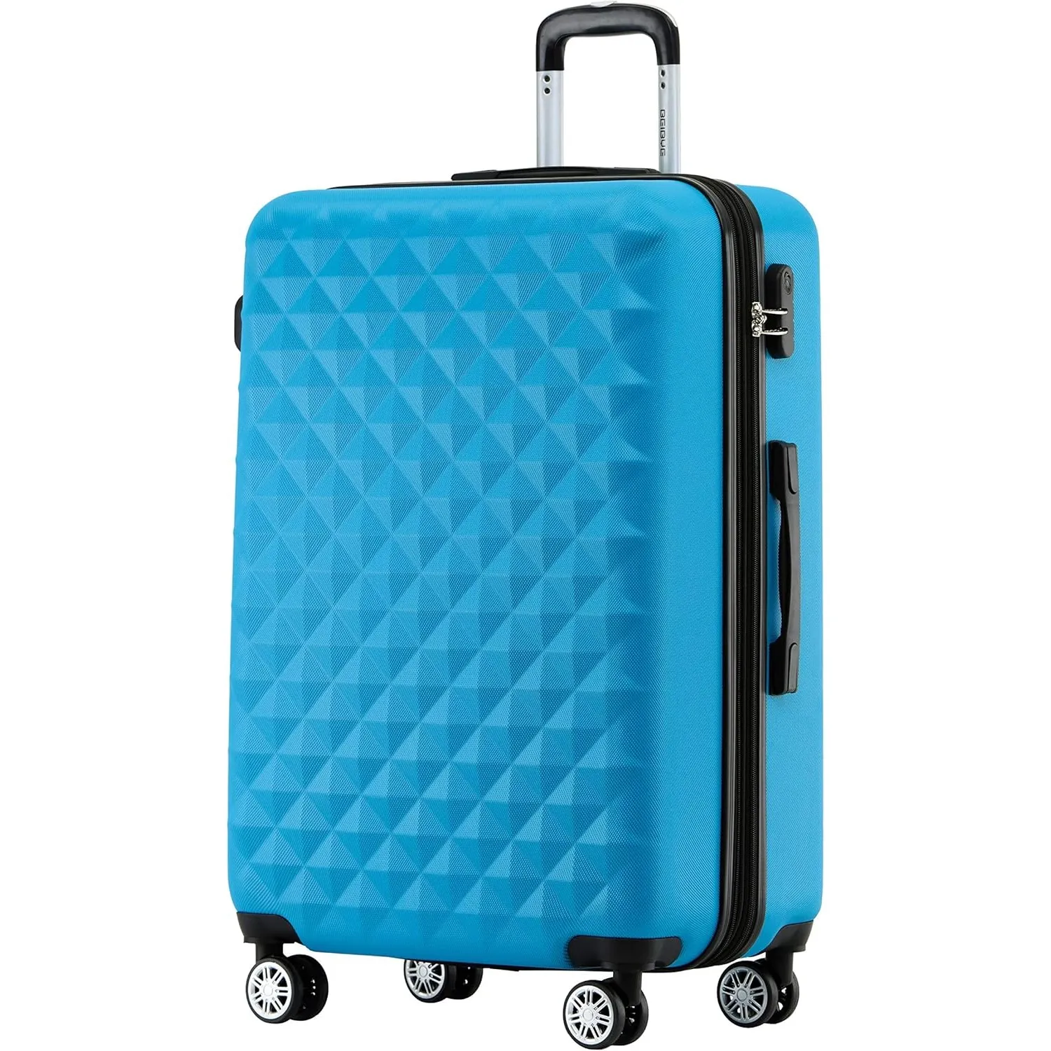 BEIBYE Zwillingsrollen 2066 Hartschale Trolley Koffer Reisekoffer Gepäck M-L-XL-Set (Türkis, XL)