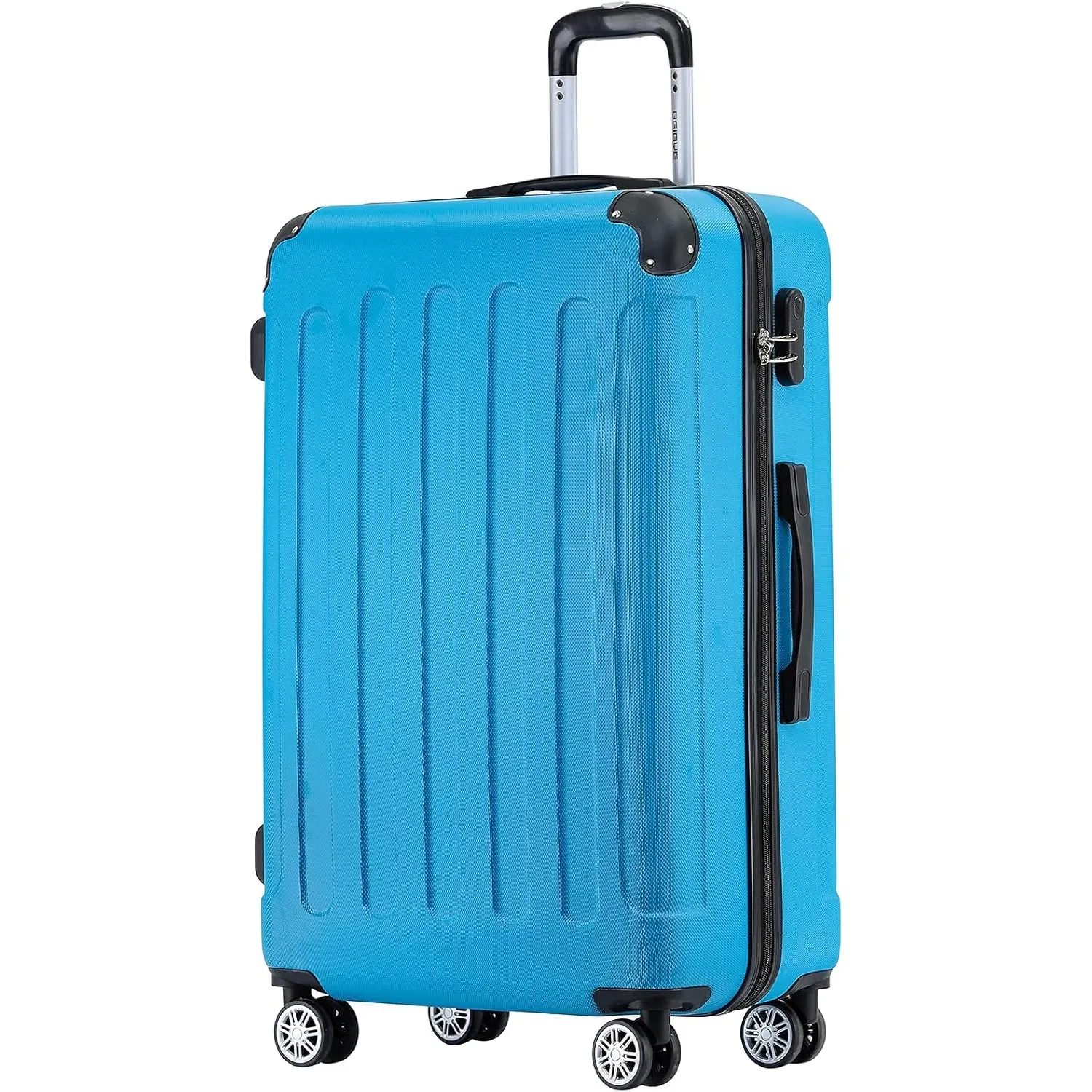 BEIBYE Hartschalen-Koffer Trolley Rollkoffer Reisekoffer Handgepäck 4 Rollen (M-L-XL-Set) (Turquoise, XL)