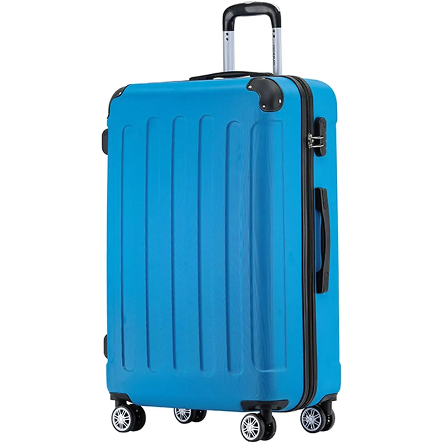 BEIBYE Zwillingsrollen Hardcase Reisekoffer Koffer Trolleys Hartschale in XL-L-M in 14 Farben (Türkis, Großer Koffer (7…