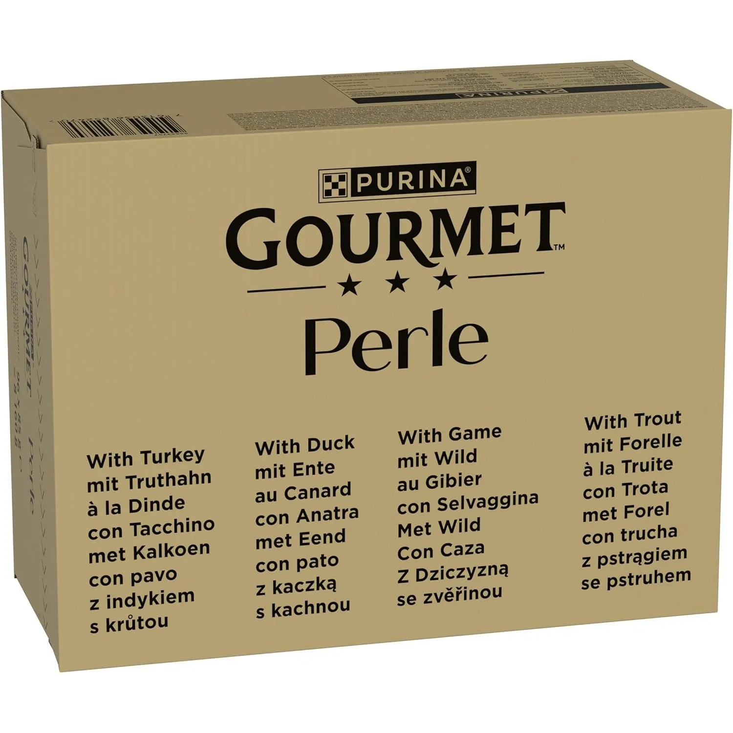 Gourmet Perle Erlesene Streifen in Gelee, Katzenfutter nass, Sorten-Mix, 96er Pack (12 x 8 Beutel à 85g)