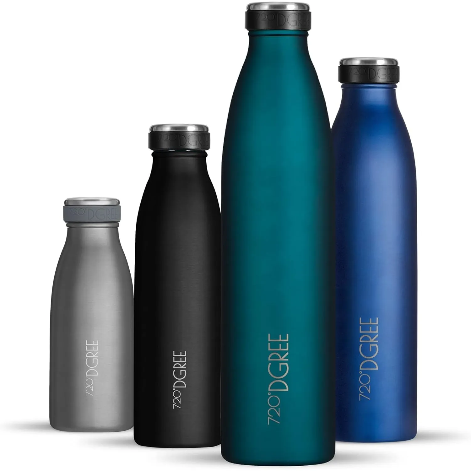 720°DGREE Edelstahl Trinkflasche “milkyBottle” - 1L - BPA-Frei, Auslaufsicher, Kohlensäure geeignet - Thermosflasche fü…
