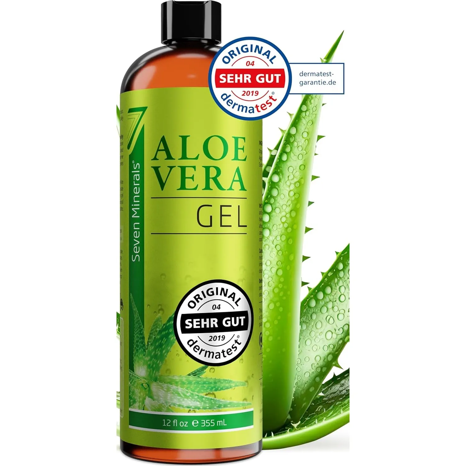 Aloe Vera Gel 99% Bio, 355 ml - ÖKO-TEST Sehr Gut - 100% Natürlich, Rein & Ohne Duftstoffe (Alkoholfrei, Kein Parfüm/WC…