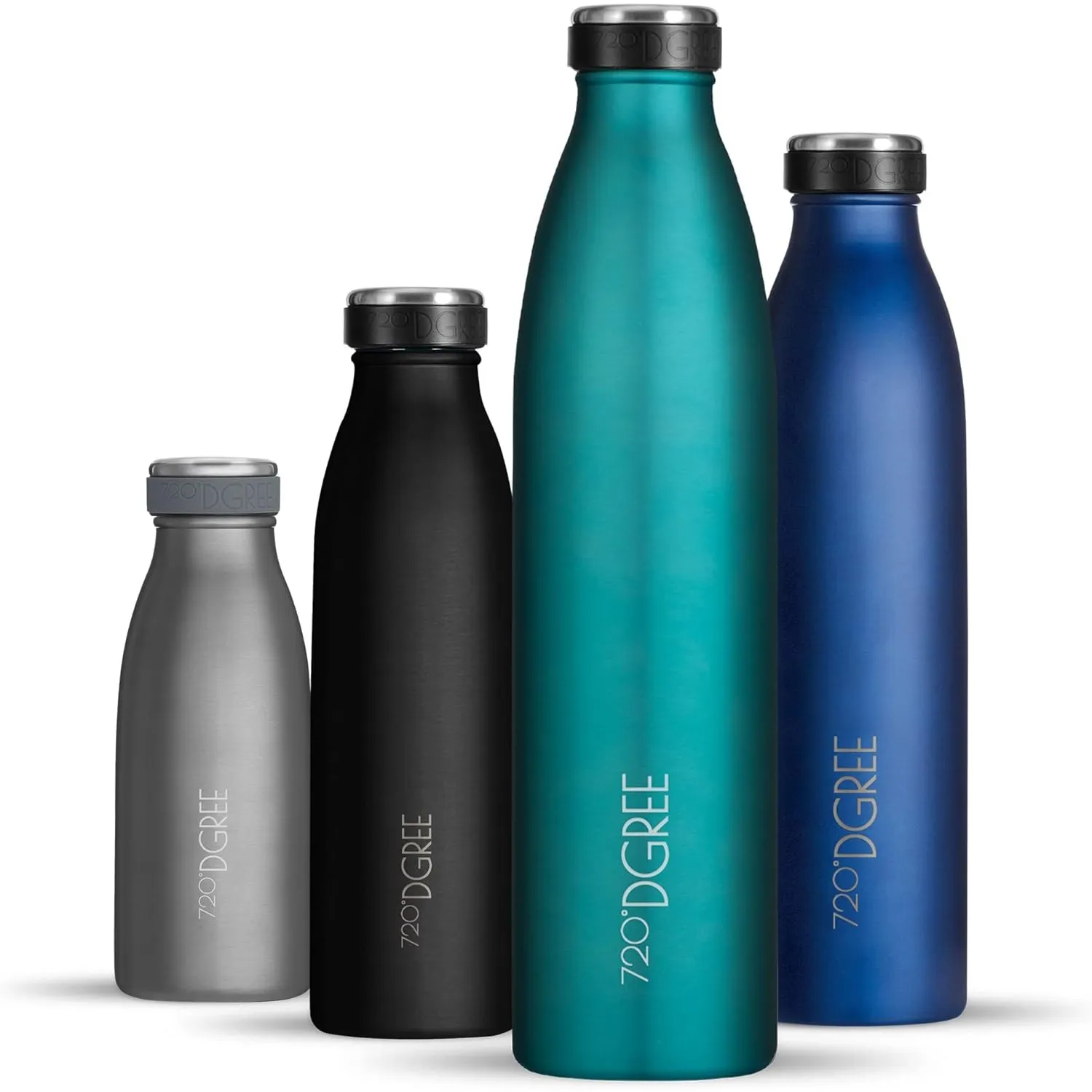 720°DGREE Edelstahl Trinkflasche “milkyBottle” - 1L - BPA-Frei, Auslaufsicher, Kohlensäure geeignet - Thermosflasche fü…