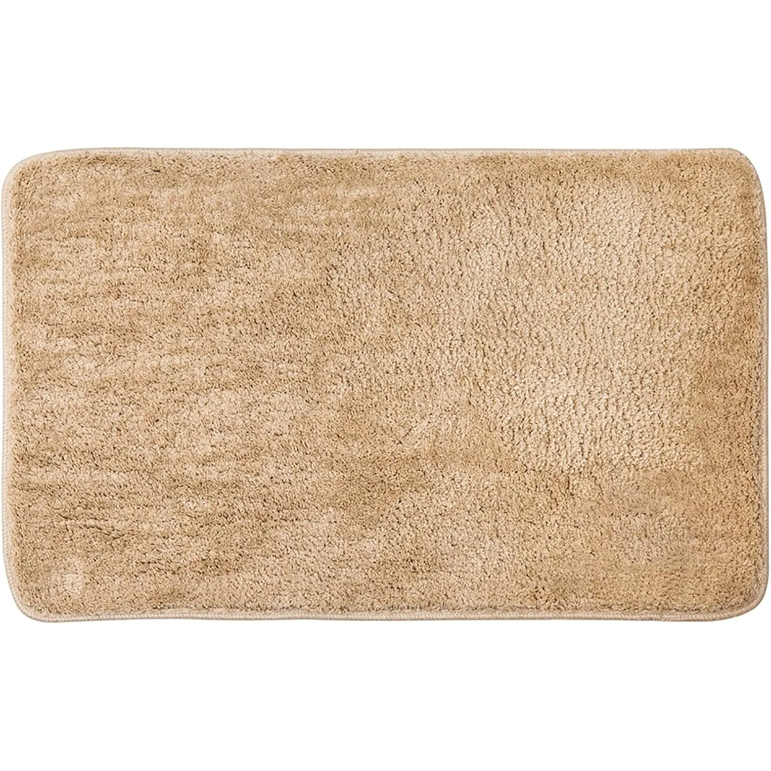 MIULEE Badezimmerteppich Badematte rutschfest Waschbar Beige 50x80 cm