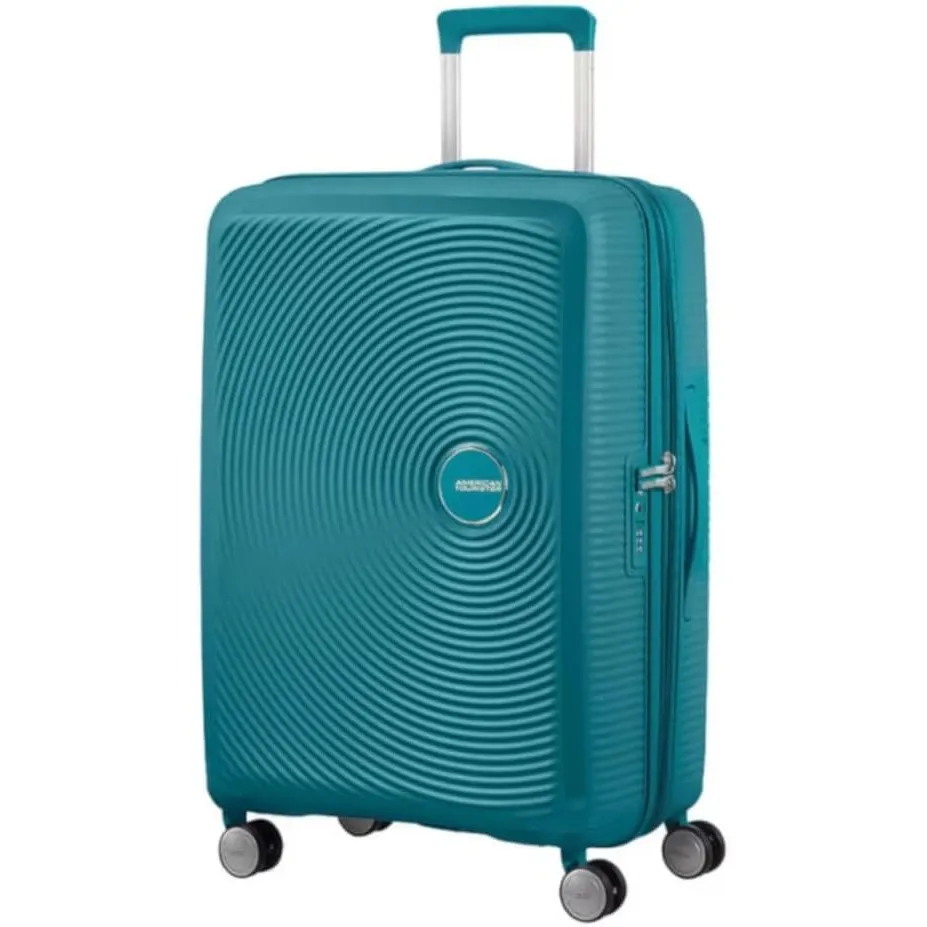 American Tourister Soundbox - Spinner M Erweiterbar Koffer, 67 cm, 71.5/81 L, Grün (Jade Green)