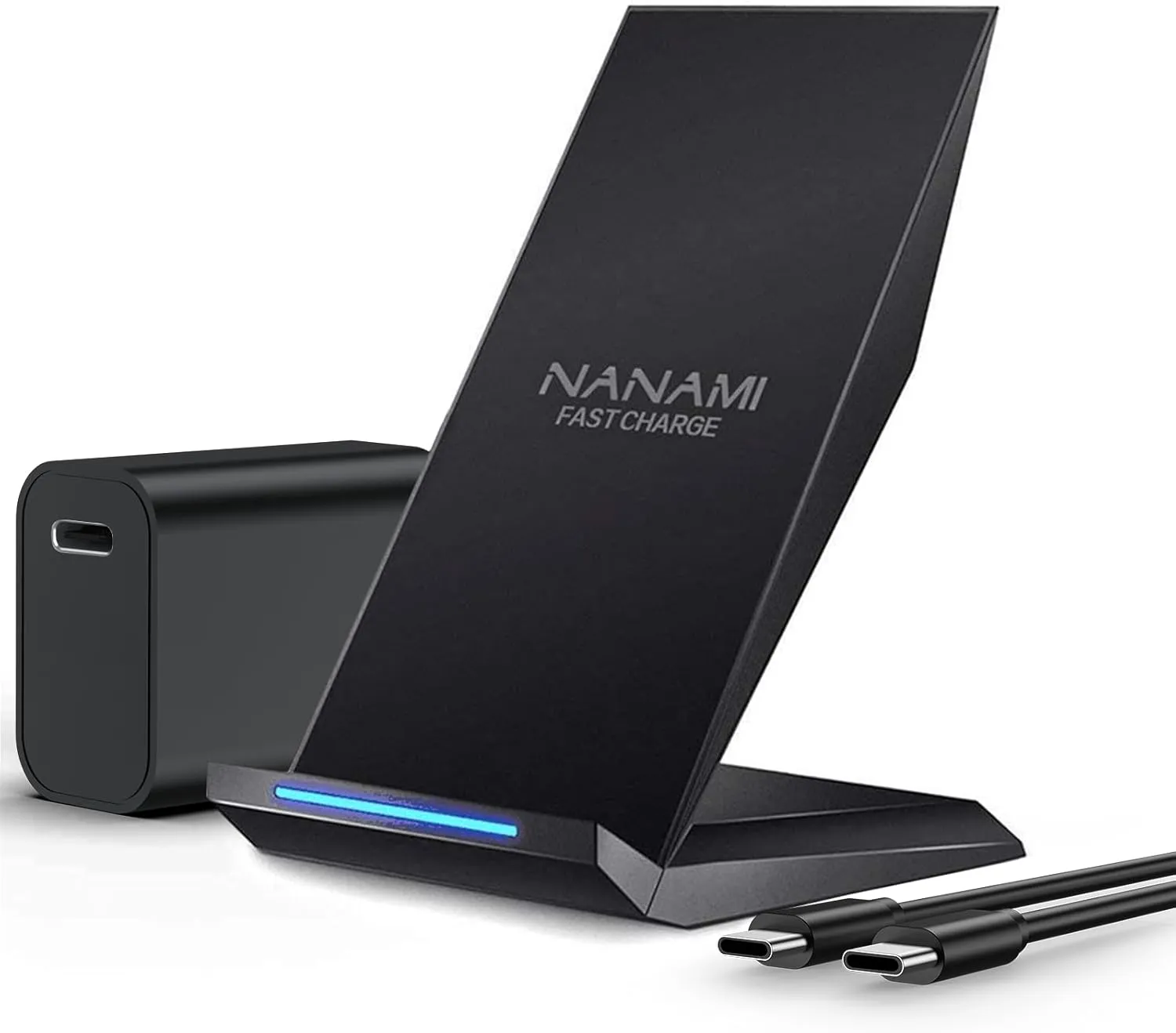 NANAMI Fast Wireless Charger, Qi Charger (with Quick Charge 3.0 Adapter) for iPhone 11/X/XS/XS Max/XR/8/8 Plus,10W Fast…
