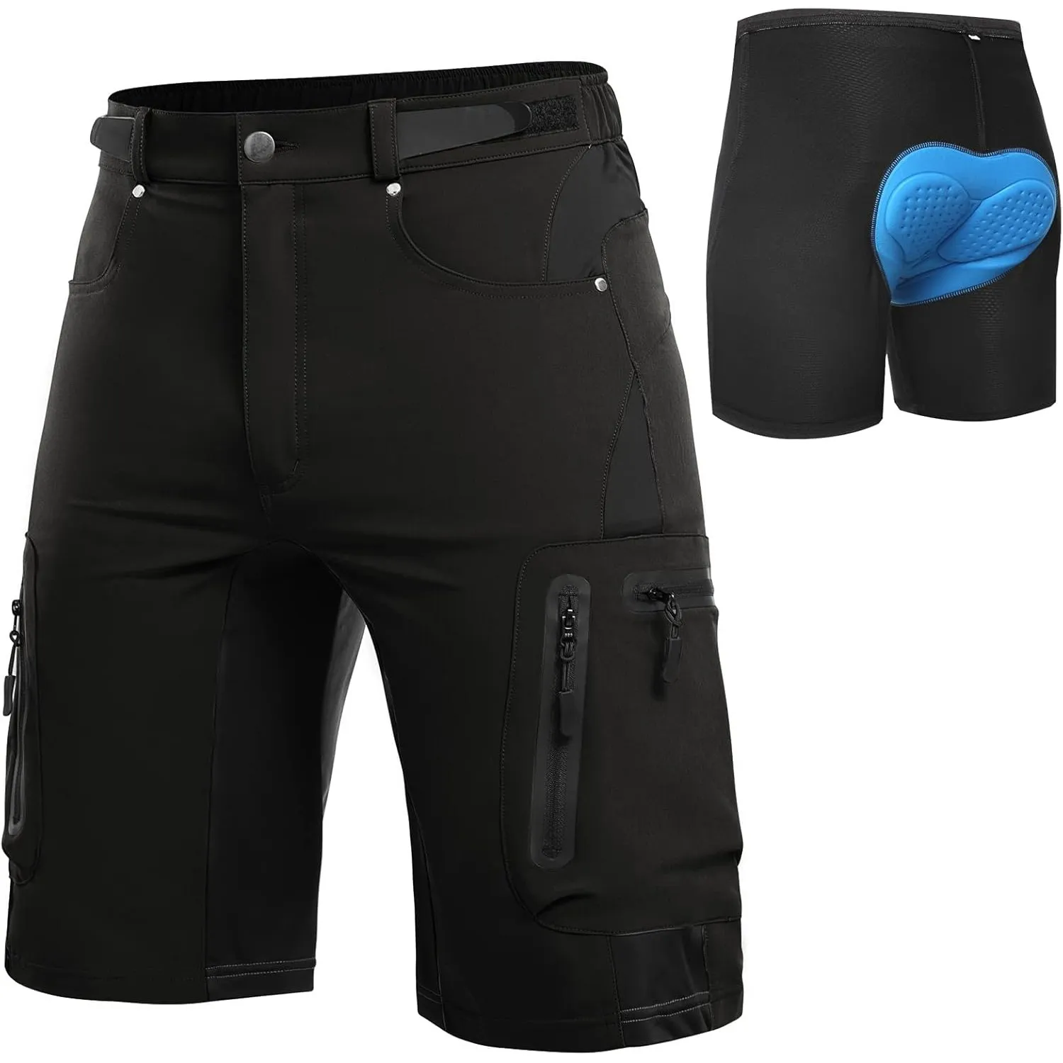 Cycorld MTB Hose Herren Radhose, Schnelltrocknend Mountainbike Hose Fahrradhose mit 4D Sitzpolster, Elastische Outdoor …