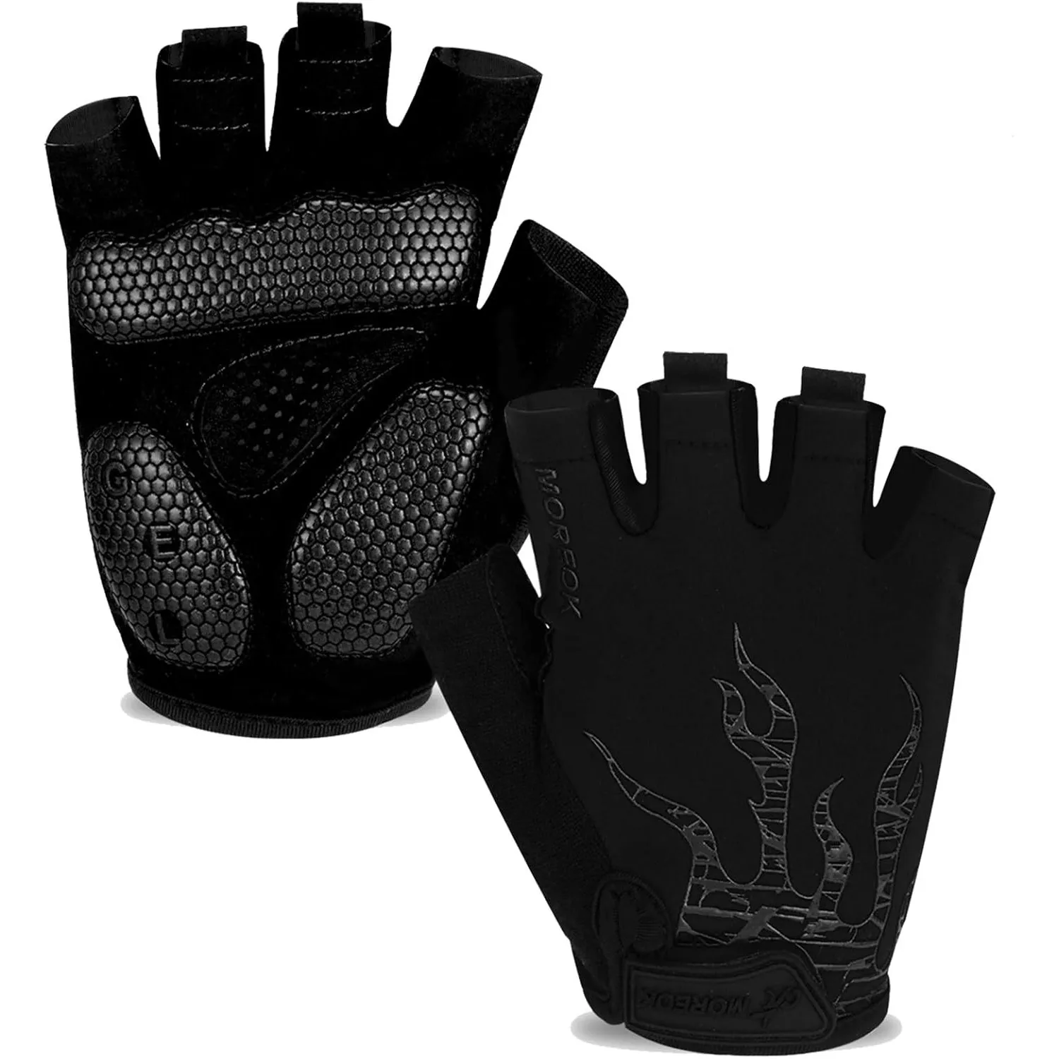 Fahrradhandschuhe Radhandschuhe Herren Damen Halbfinger Atmungsaktiv Radsporthandschuhe,5MM SBR Gel Stoßdämpfende rutsc…