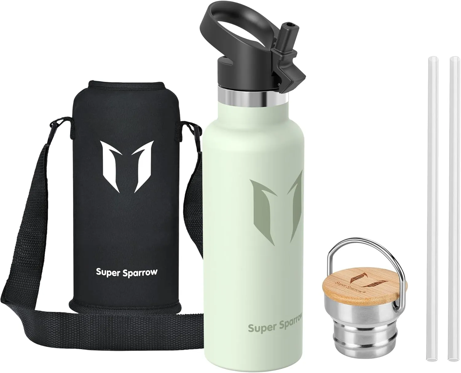Super Sparrow Stainless Steel Water Bottle, 350 ml, 500 ml, 620 ml, 750 ml, 1 L, Leak-Proof Thermos Flask, BPA-Free Wat…
