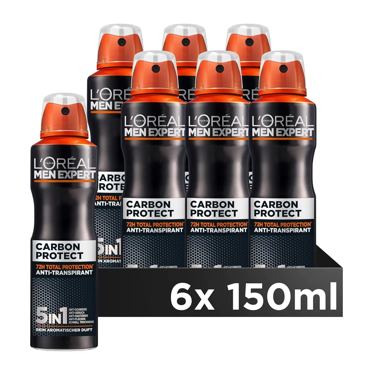 L'Oréal Men Expert Deo für Männer, 5-in-1 Deospray gegen Geruchsbildung, Nässe, Bakterien und weiße Rückstände für bis …