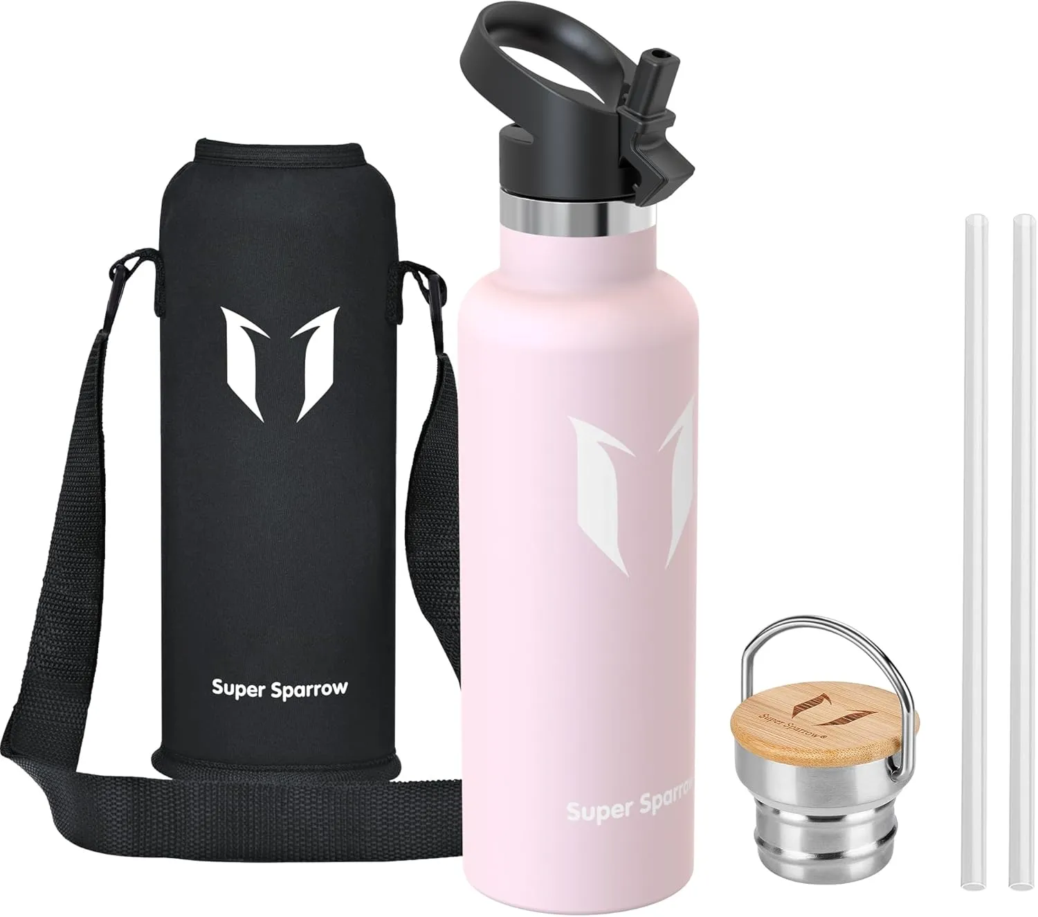 Super Sparrow Stainless Steel Water Bottle, 350 ml, 500 ml, 620 ml, 750 ml, 1 L, Leak-Proof Thermos Flask, BPA-Free Wat…