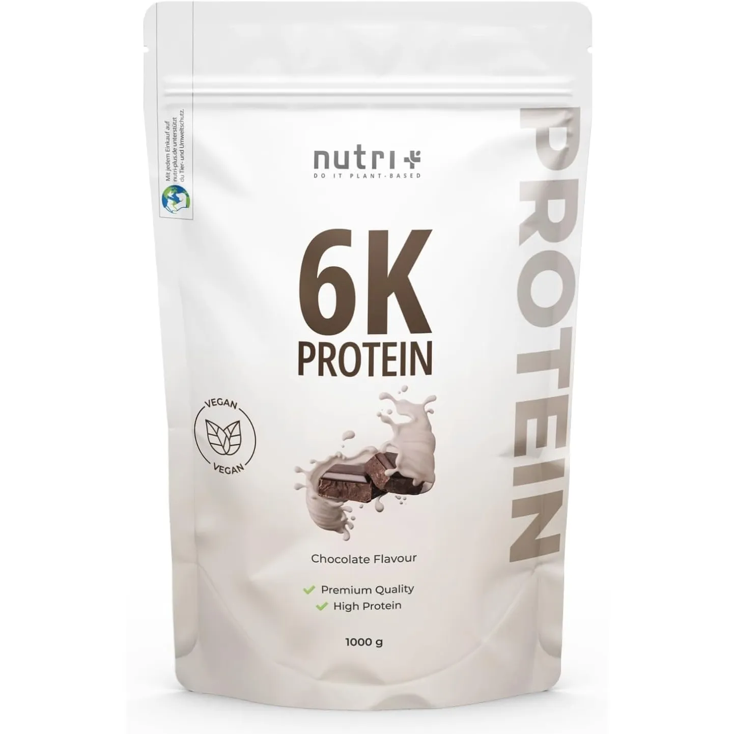 Nutri + Proteinshake Schokolade 1 kg - Low-Sugar Eiweißpulver mit gentechnikfreiem Proteinisolat - Schoko Muskelaufbau …