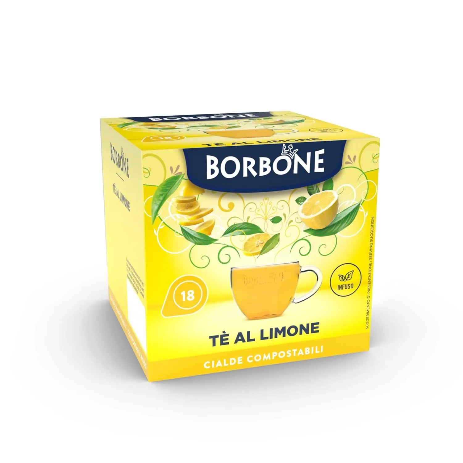 Caffè Borbone Zitronentee - 72 Pads (4 Packungen mit 18 Stück) - Kompatibel mit ESE System Papier Pads 44 mm