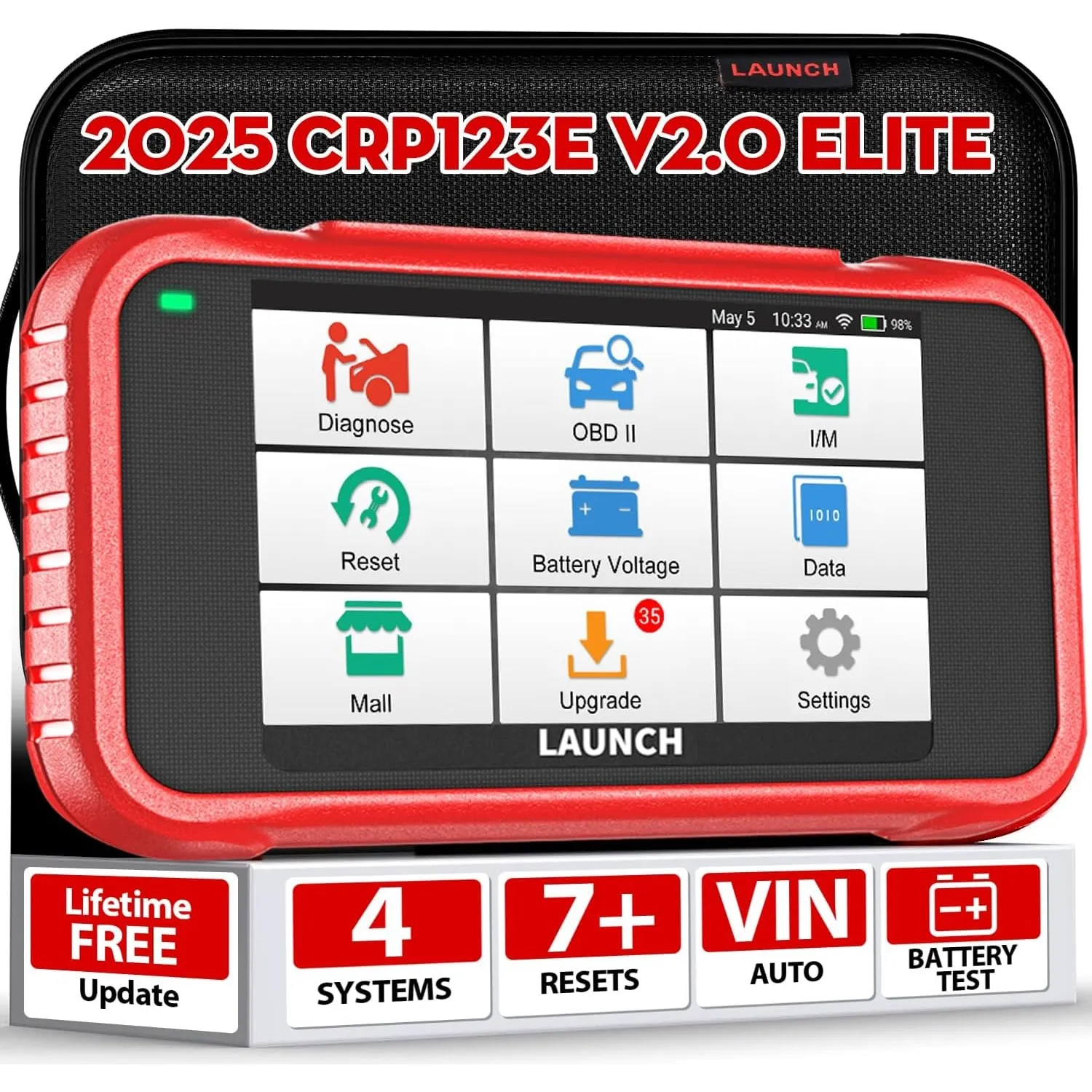 Launch CRP123E V3.0 OBD2 Diagnosegerät Professioneller Fehlercode-Scanner