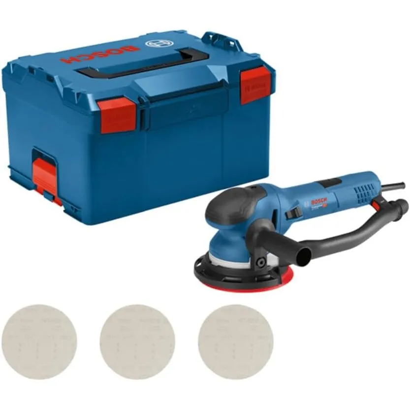 Bosch Professional Exzenterschleifer GET 75-150 (750 W, Schleifteller-Ø: 150 mm, in L-BOXX), Solo
