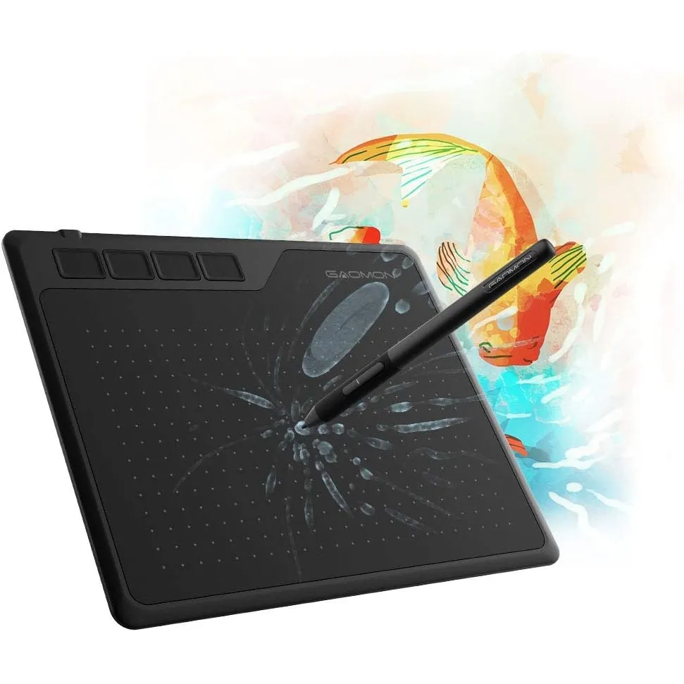 GAOMON S620 Grafiktablett, 4 Tasten Batterieloser Stift | 6,5 x 4 Zoll, 8192 Druckstufen, Für Windows Mac Android, Idea…