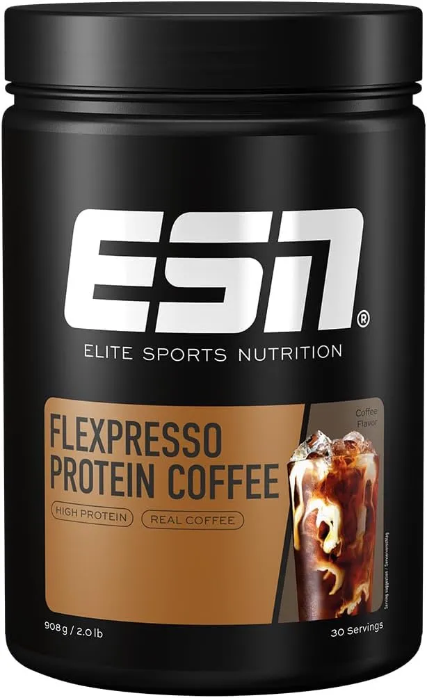 ESN Flexpresso Protein Coffee, Coffee, 908 g, Cremiger Protein-Kaffee mit bis zu 22 g Protein pro Portion - made in Ger…