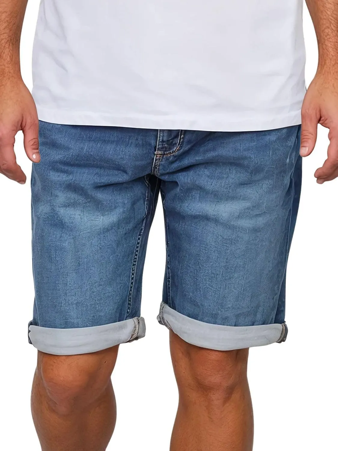 MUSTANG Jeans Shorts Men's Stretch Short Regular Fit Chicago Real X Short Trousers Summer Denim Plain Blue Grey Black B…