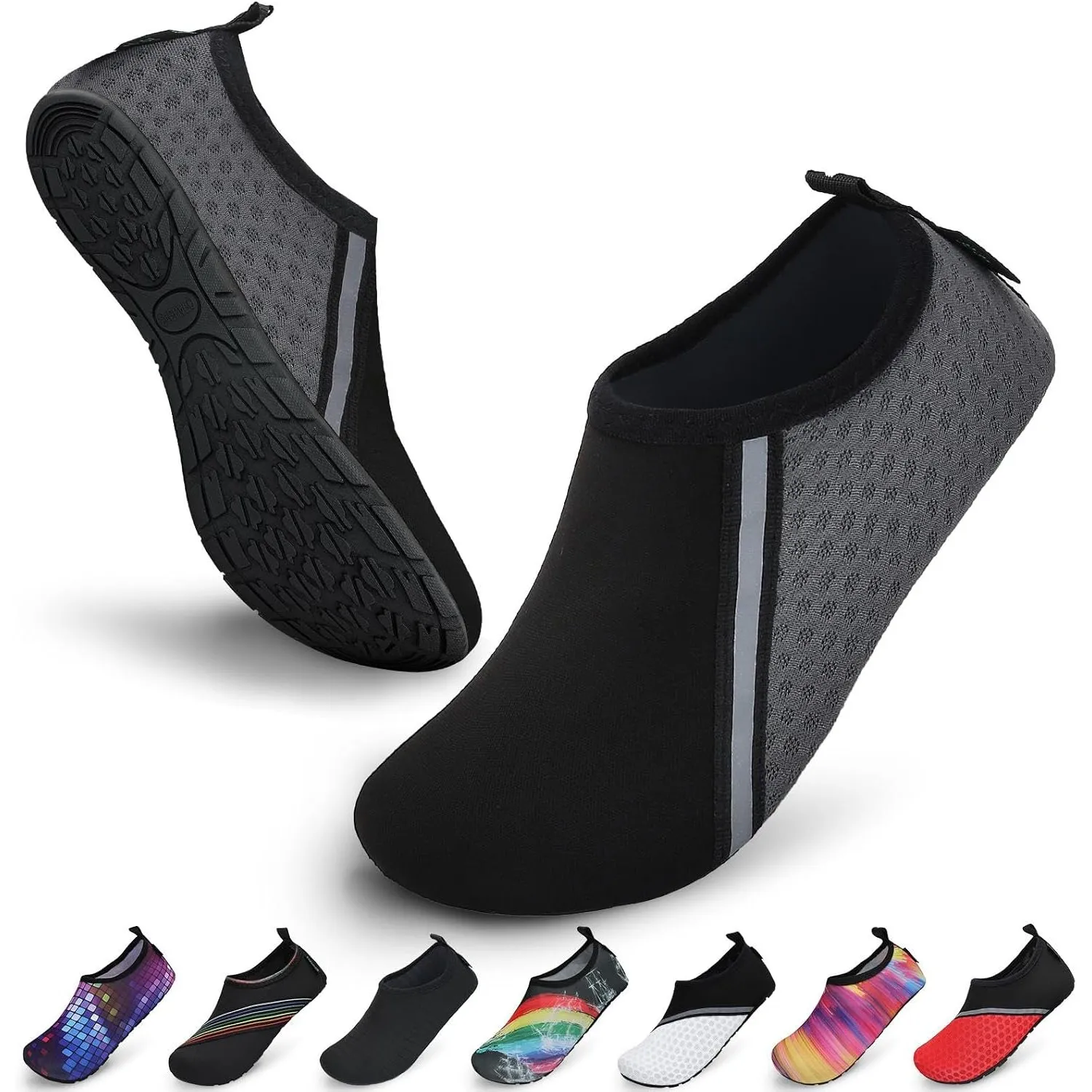 SAGUARO Unisex Badeschuhe Schwimmschuhe Wassersportschuhe, Schnell Trocknend rutschfest Leicht, Gr. 36-47