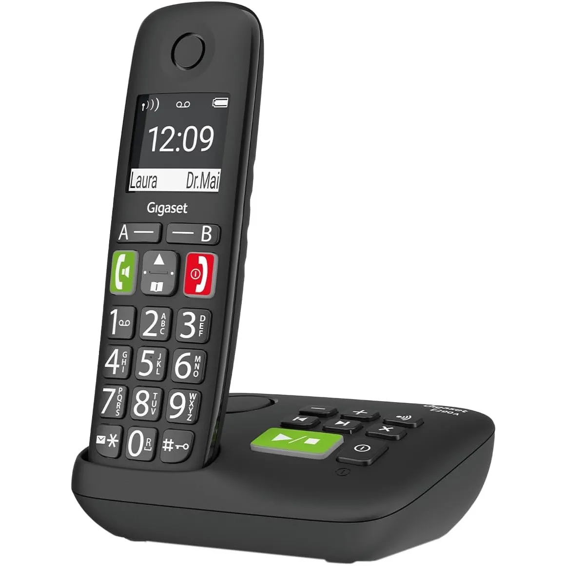 Gigaset E290A - Schnurloses Senioren-Telefon mit Anrufbeantworter und großen Tasten - großes Display, Zielwahltasten fü…