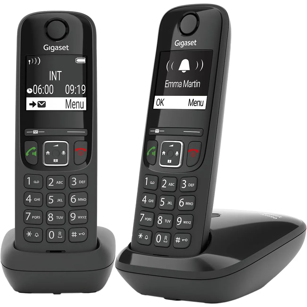 Gigaset AS690 Duo - 2 Schnurlose DECT-Telefone - kontrastreiches Display - brillante Audioqualität - einstellbare Klang…