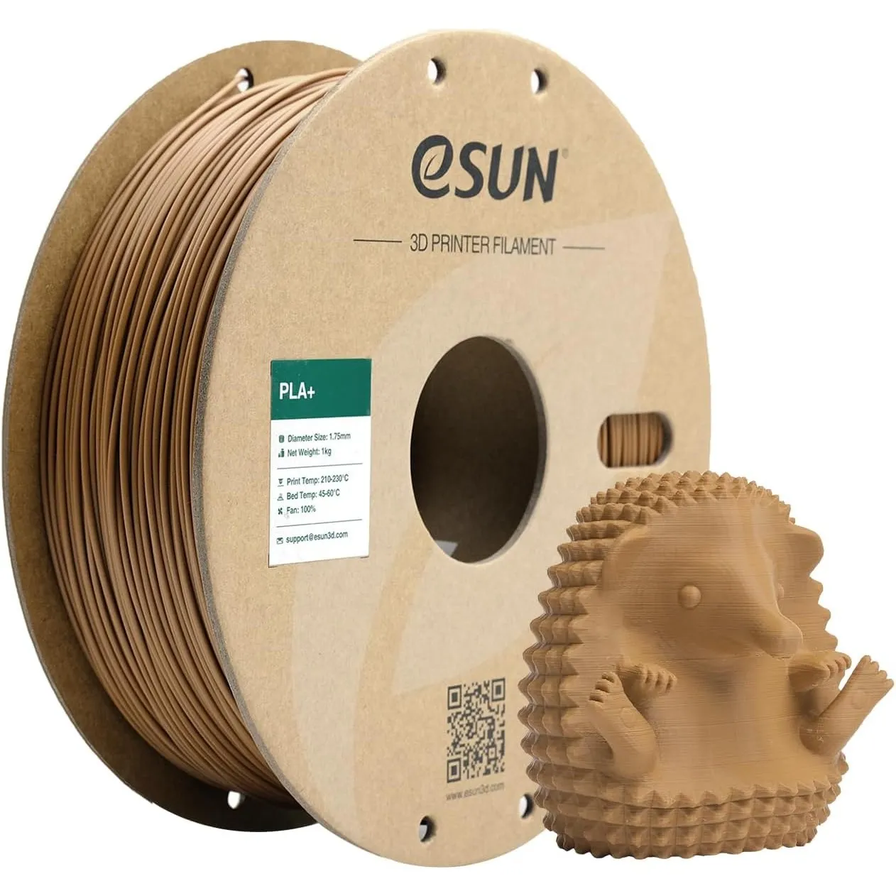 eSUN PLA+ Filament 1.75mm, 3D Drucker Filament PLA Plus, Maßgenauigkeit +/- 0.03mm, 1kg Spule (2.2 LBS) 3D Druck Filame…