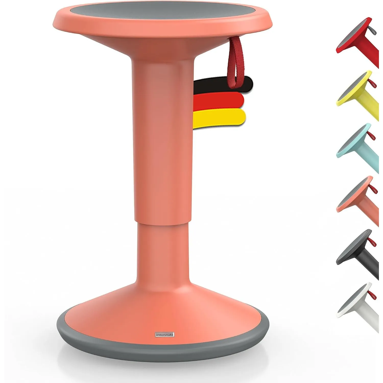 Interstuhl UPis1 - ergonomischer Sitzhocker mit Schwingeffekt - höhenverstellbar - Hocker mit rutschhemmender Standfläc…