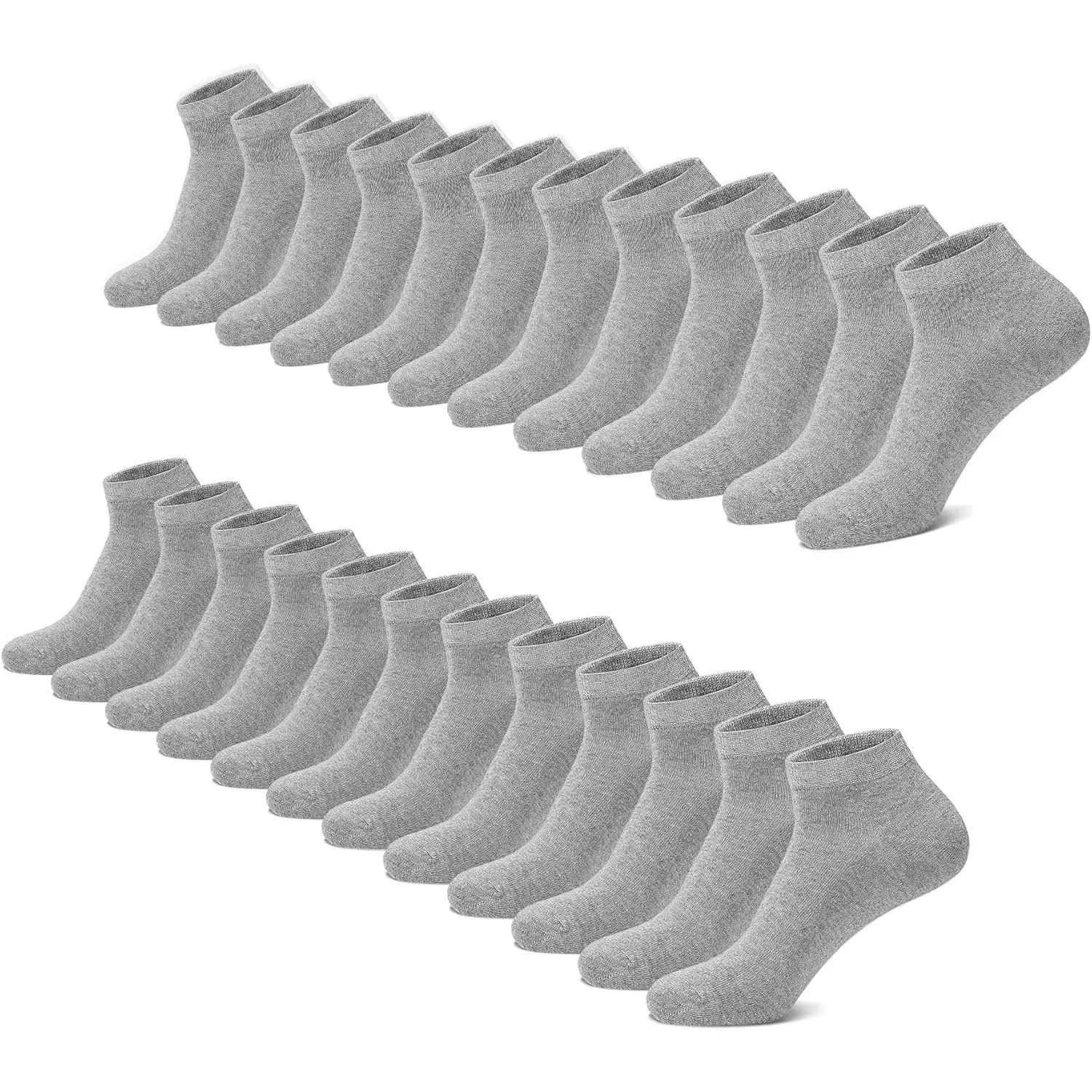 FALARY Sneaker Socken Herren & Damen bio Baumwolle 12 Paar Sneakersocken Kurze Socken Sportsocken Halbsocken Socks Unis…