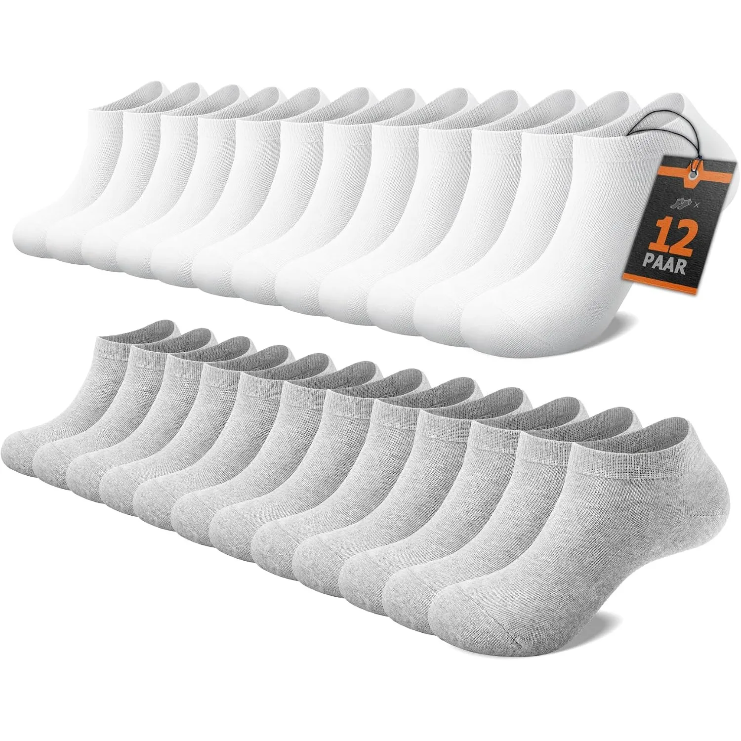 FALARY Sneaker Socken Herren & Damen bio Baumwolle 12/24 Paar Sneakersocken