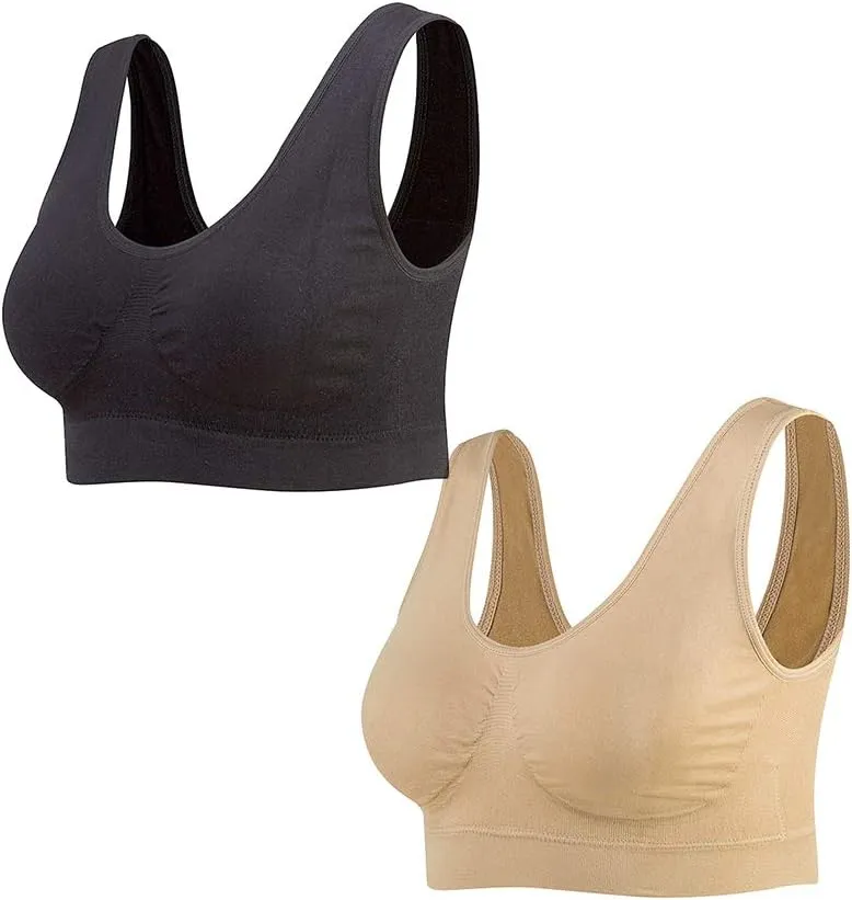 Lemef Damen Seamless Sport BH mit Merfarben Wohlfühl-BH