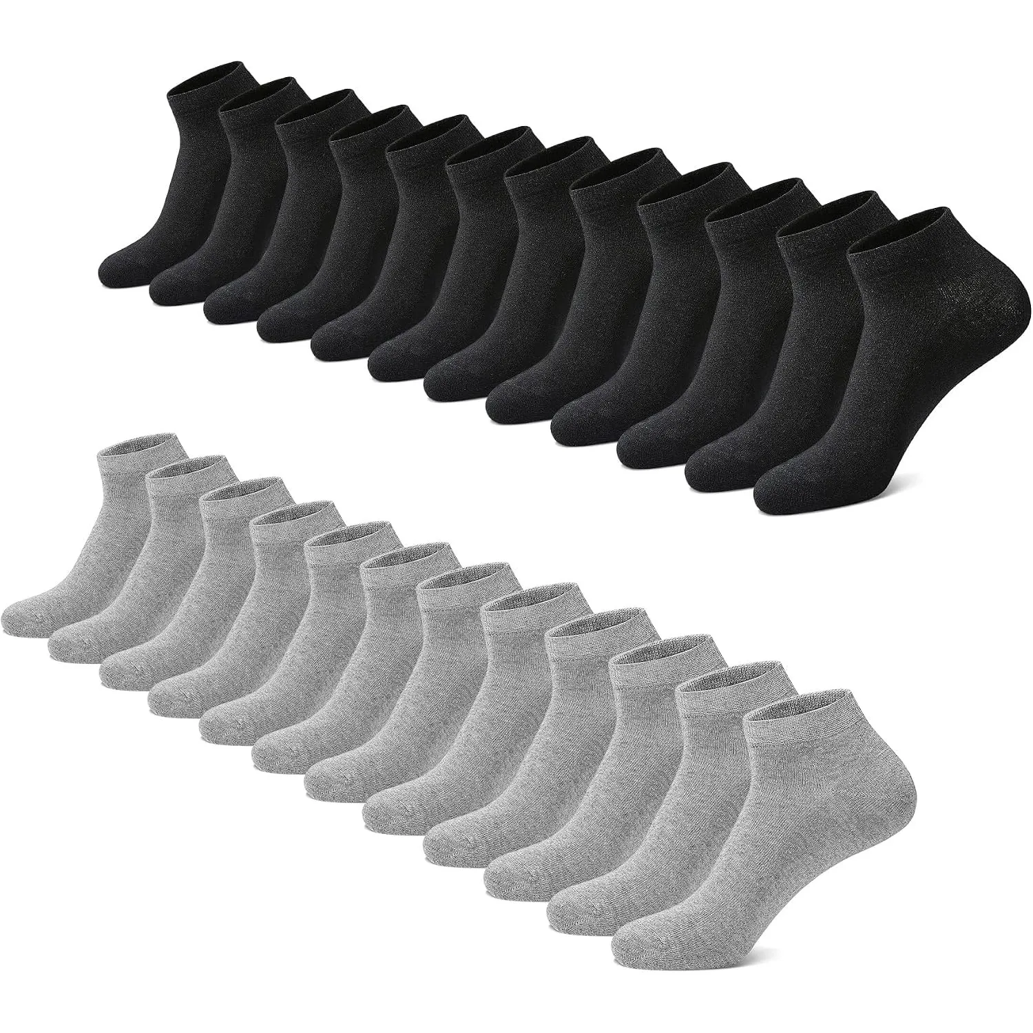 FALARY Sneaker Socken Herren & Damen bio Baumwolle 12 Paar Sneakersocken Kurze Socken Sportsocken Halbsocken Socks Unis…