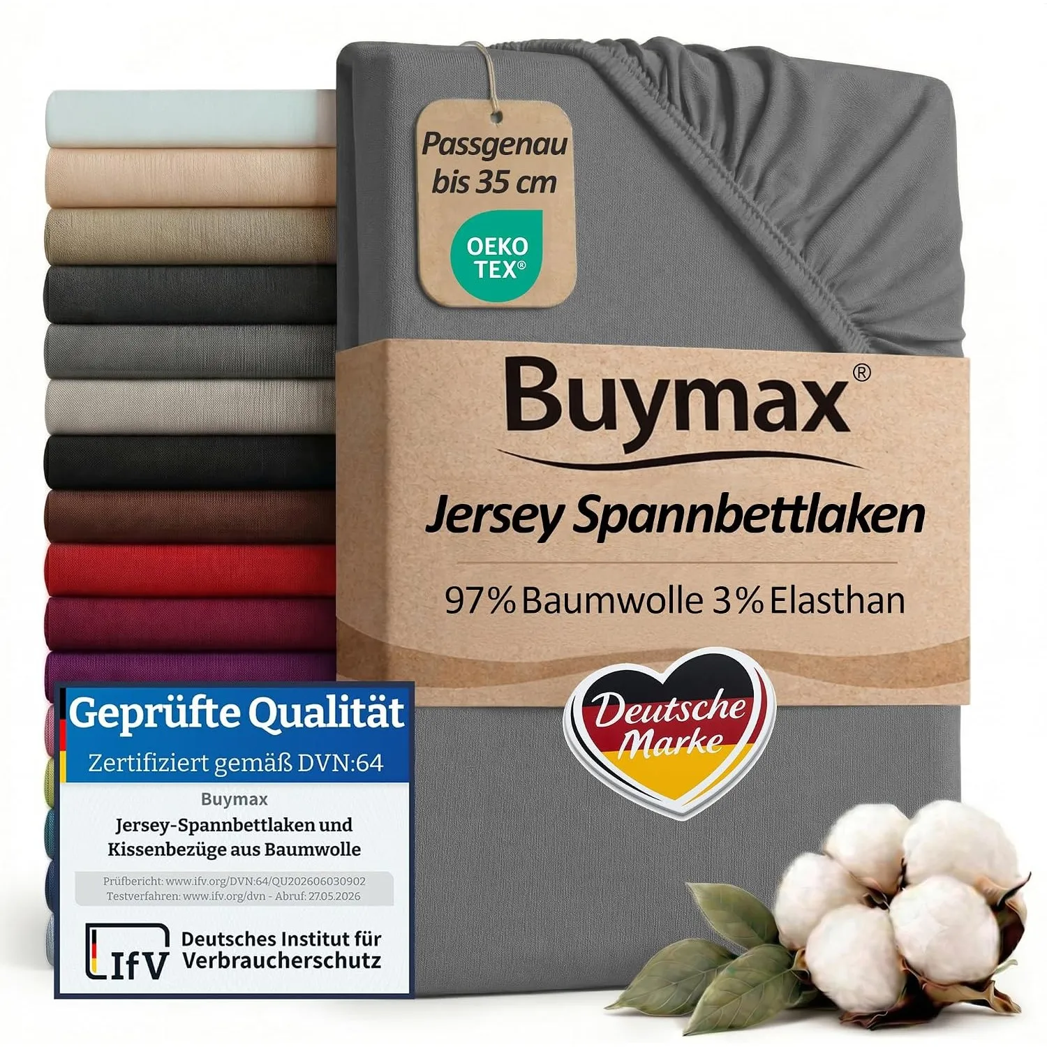 Buymax Wasserbett Spannbettlaken Stretch 140x200-160x220 cm für Wasserbetten und Boxspringbetten Bettbezug für Matratze…