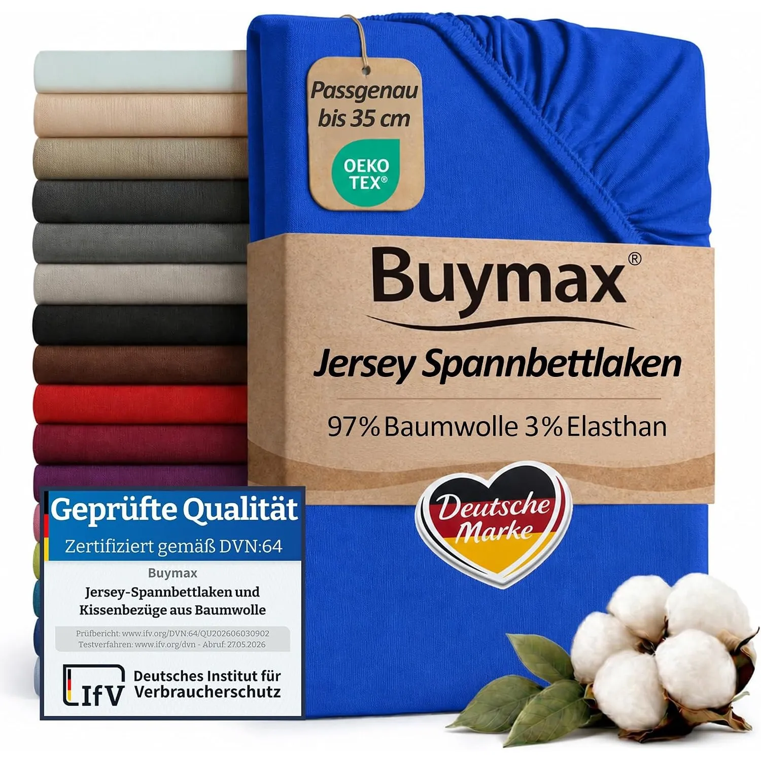 Buymax Wasserbett Spannbettlaken Stretch 180x200-200x220 cm für Wasserbetten und Boxspringbetten Bettbezug für Matratze…