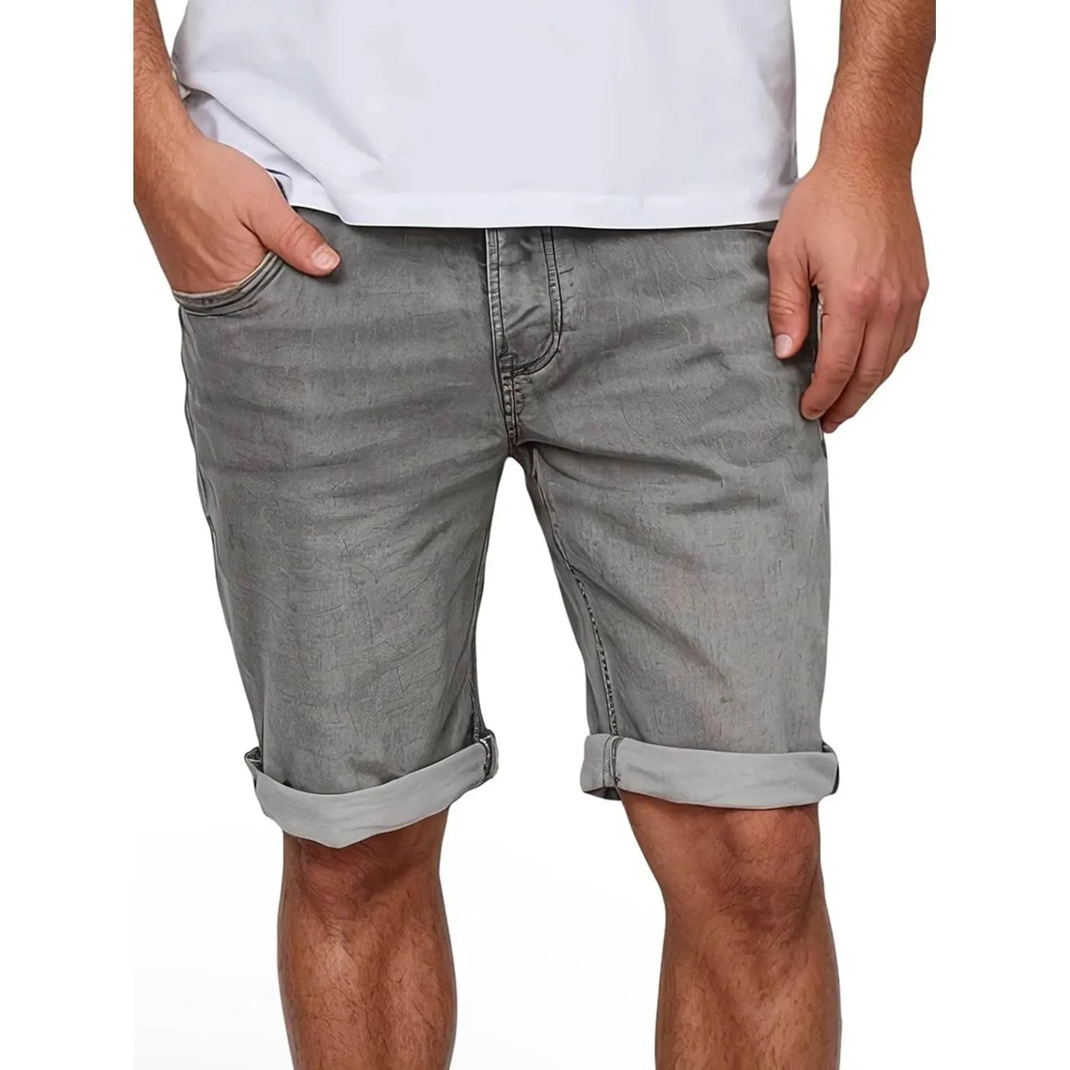 MUSTANG Jeans Shorts Herren Stretch Kurz Regular Fit Chicago Real X