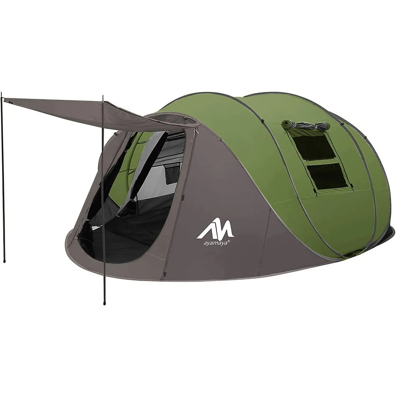 Zelt 4-6 Personen Wasserdicht, Pop up Zelte Familienzelt [5 Fenster] Riesiges Camping Zelt Doppelwandig Wurfzelt Shelte…