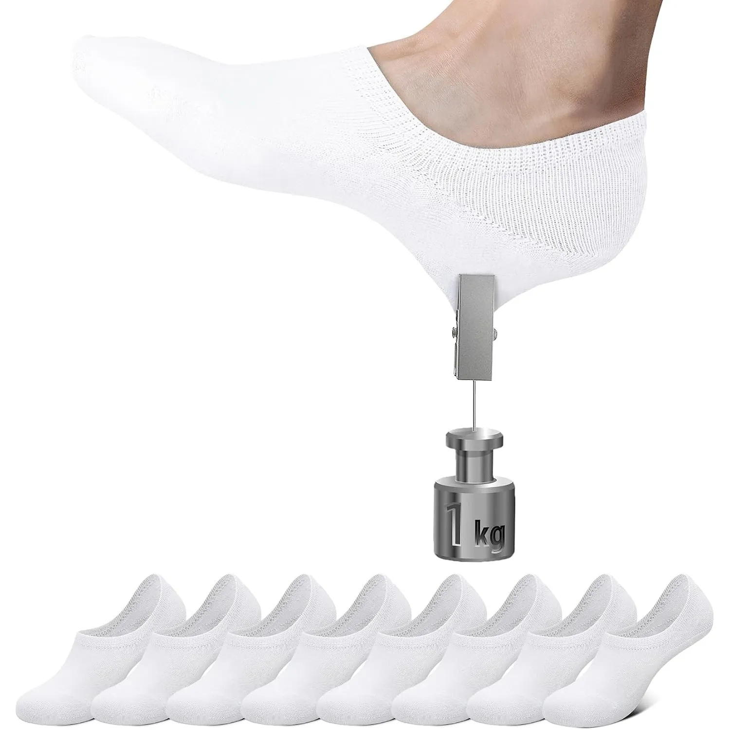 Falechay Sneaker Socken Damen Füßlinge Herren 8/16 Paar No Show Socken | Unsichtbare Socken,Anti Rutsch,Invisible,Unise…