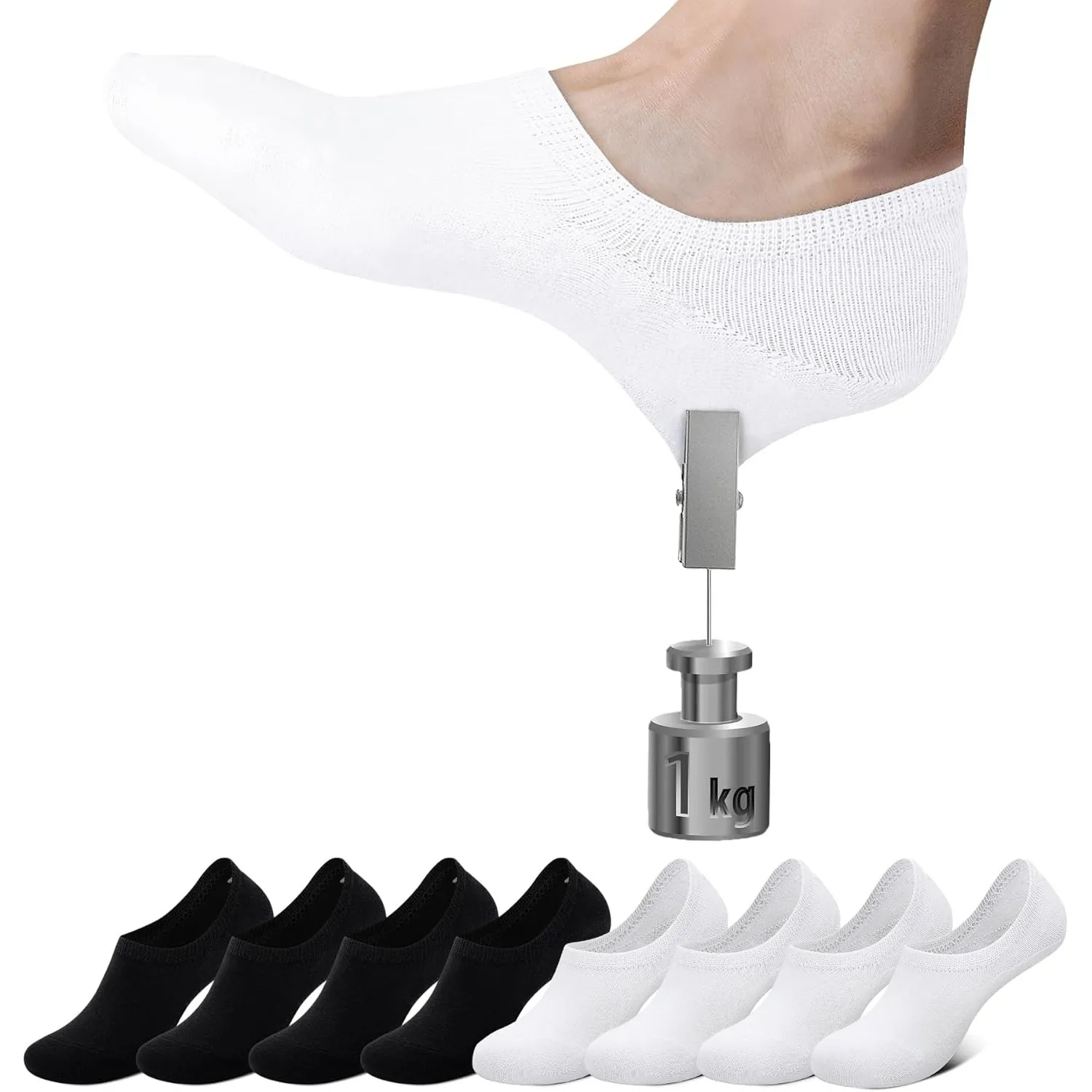Falechay Sneaker Socken Damen Füßlinge Herren 8/16 Paar No Show Socken