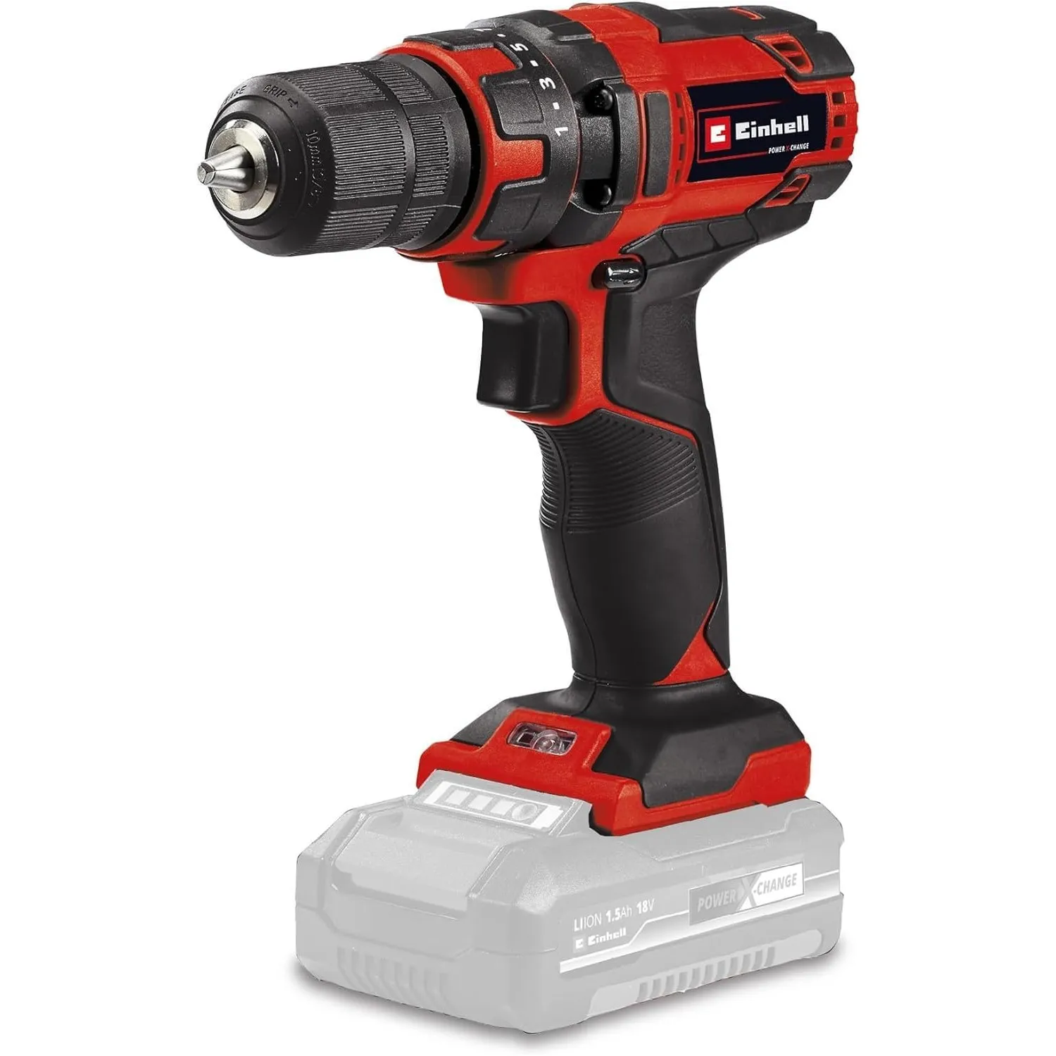 Einhell Akku-Bohrschrauber TC-CD 18/35 Li-Solo | PXC | 18 V | 35 Nm | 10-mm-Bohrfutter | 1-Gang | 21+1 Drehmomentstufen…