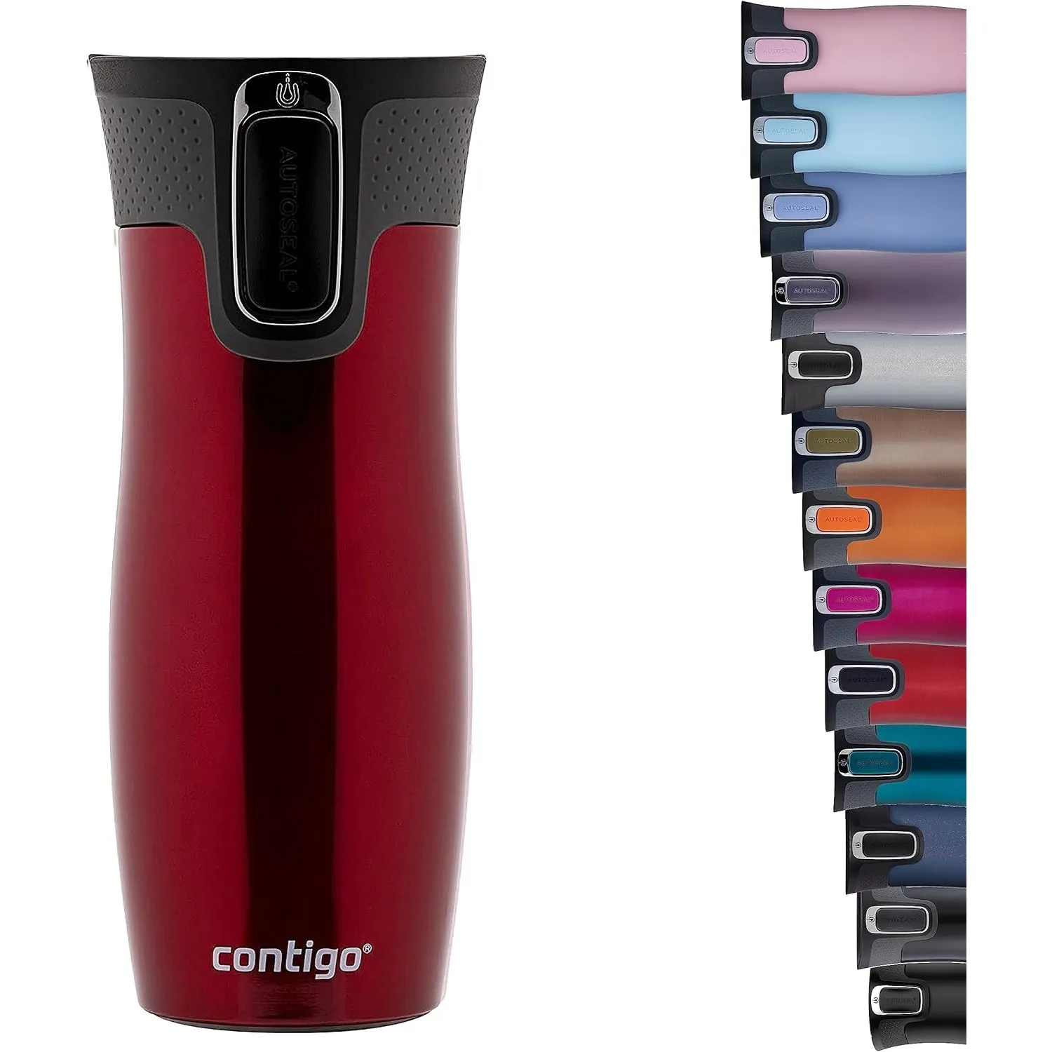 Contigo Thermobecher West Loop Autoseal, Edelstahl Isolierbecher, Reisebecher, Kaffebecher to Go, auslaufsicher