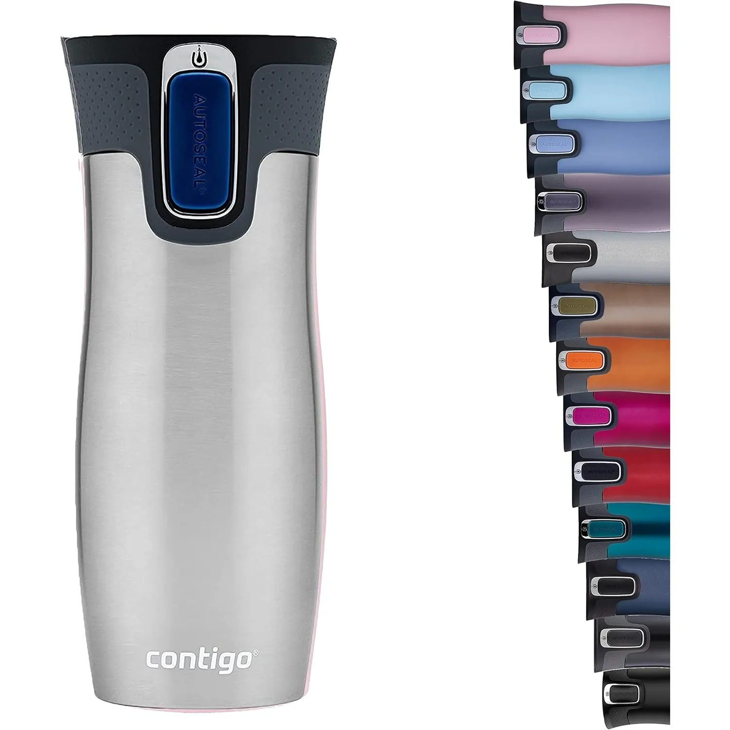 Contigo Thermobecher West Loop Autoseal, Edelstahl Isolierbecher, Reisebecher, Kaffebecher to Go, auslaufsicher