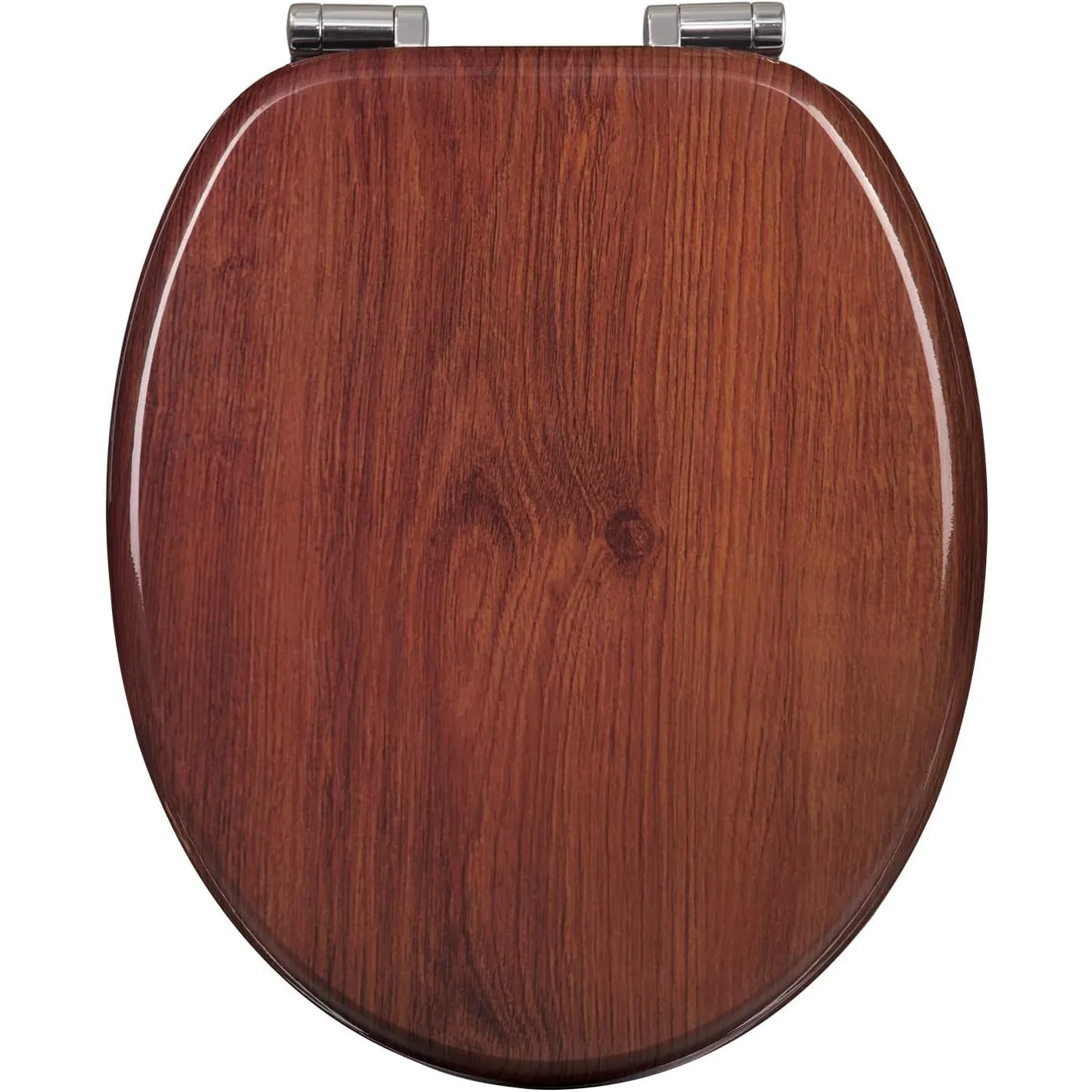 WOLTU Premium WC-Sitz Toilettensitz mit Absenkautomatik, MDF Holzkern, Softclose Scharnier, Desgin Décor Oval