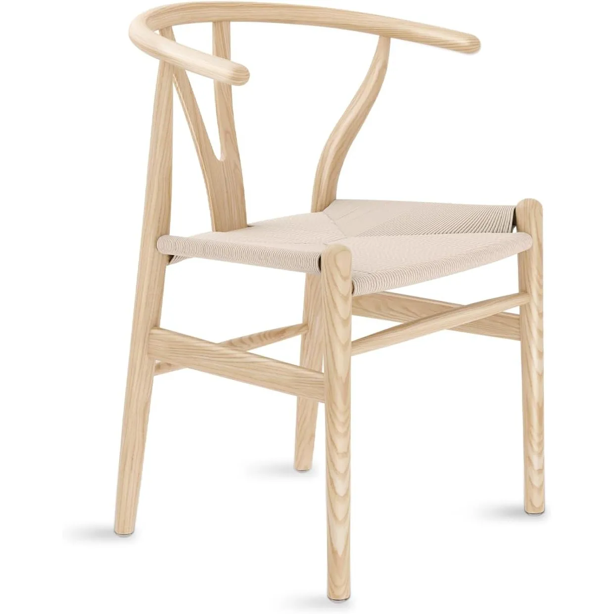 Tomile CH24 Wishbone Stuhl mit Armlehnen, Esszimmerstuhl aus Massivholz, Hans Wegner MCM Esszimmerstühle, Mid-Century M…