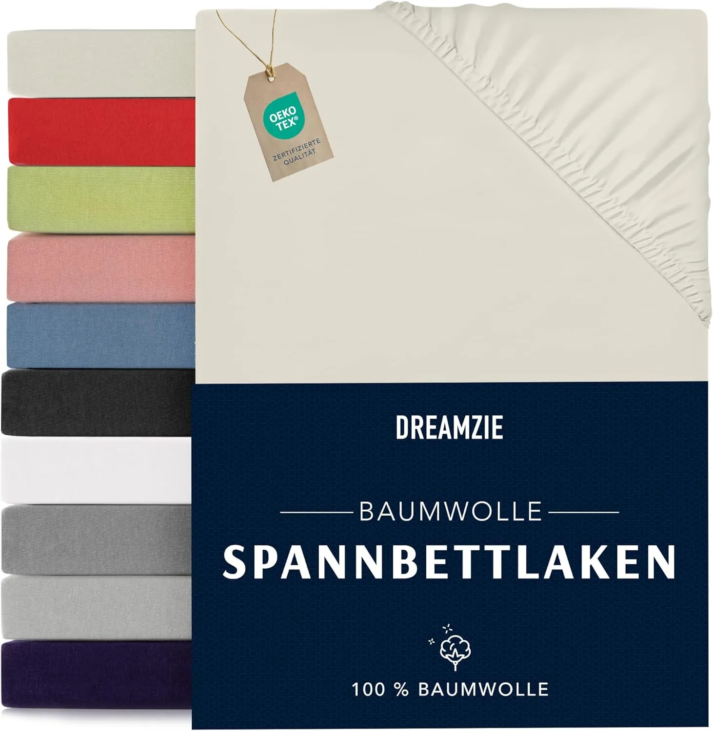 Dreamzie Elasticated Cotton Fitted Sheet